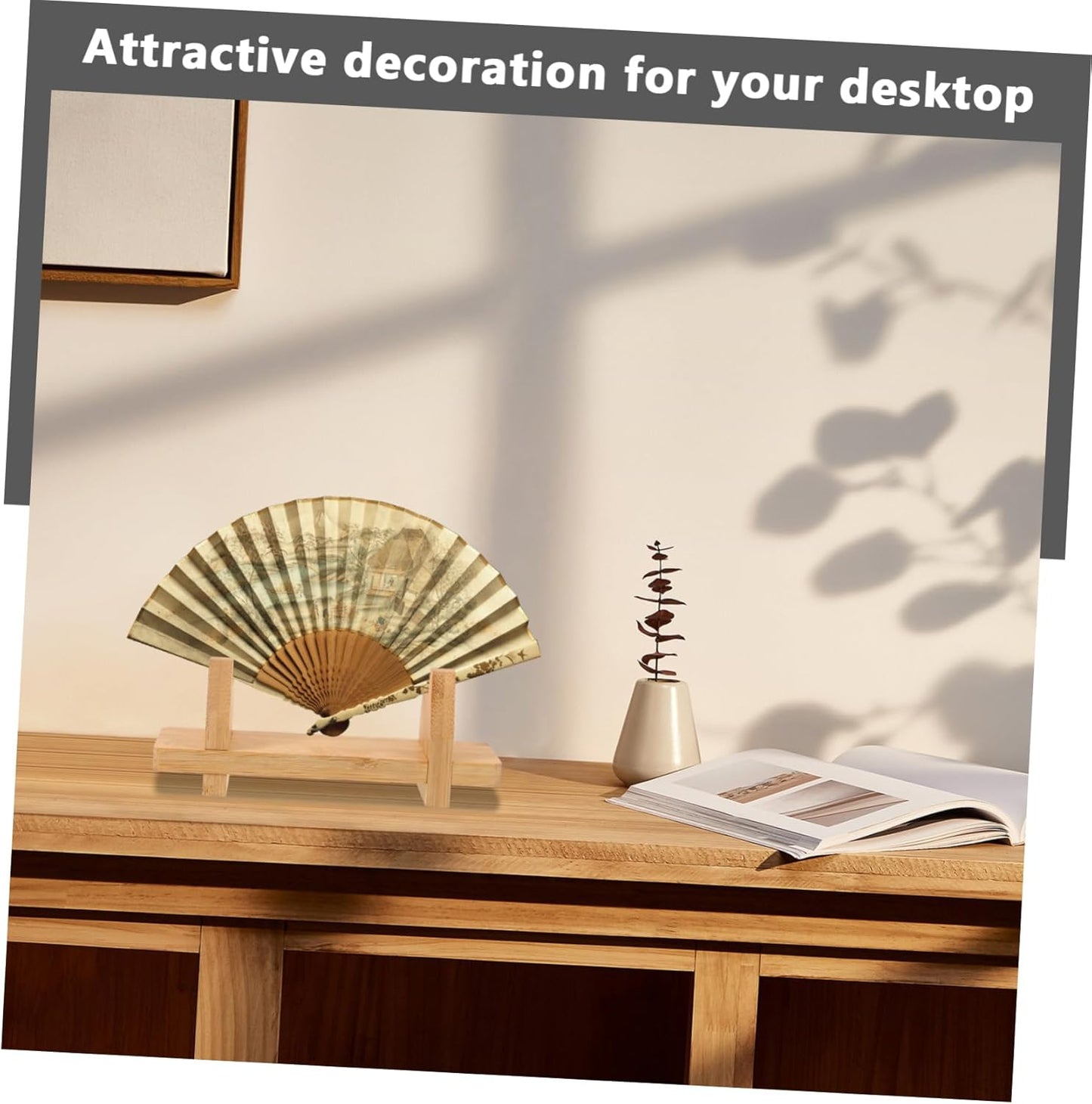 PRETYZOOM 3pcs Classical Painting Display Base Fan Display Shelf Display Shelves Home Decor