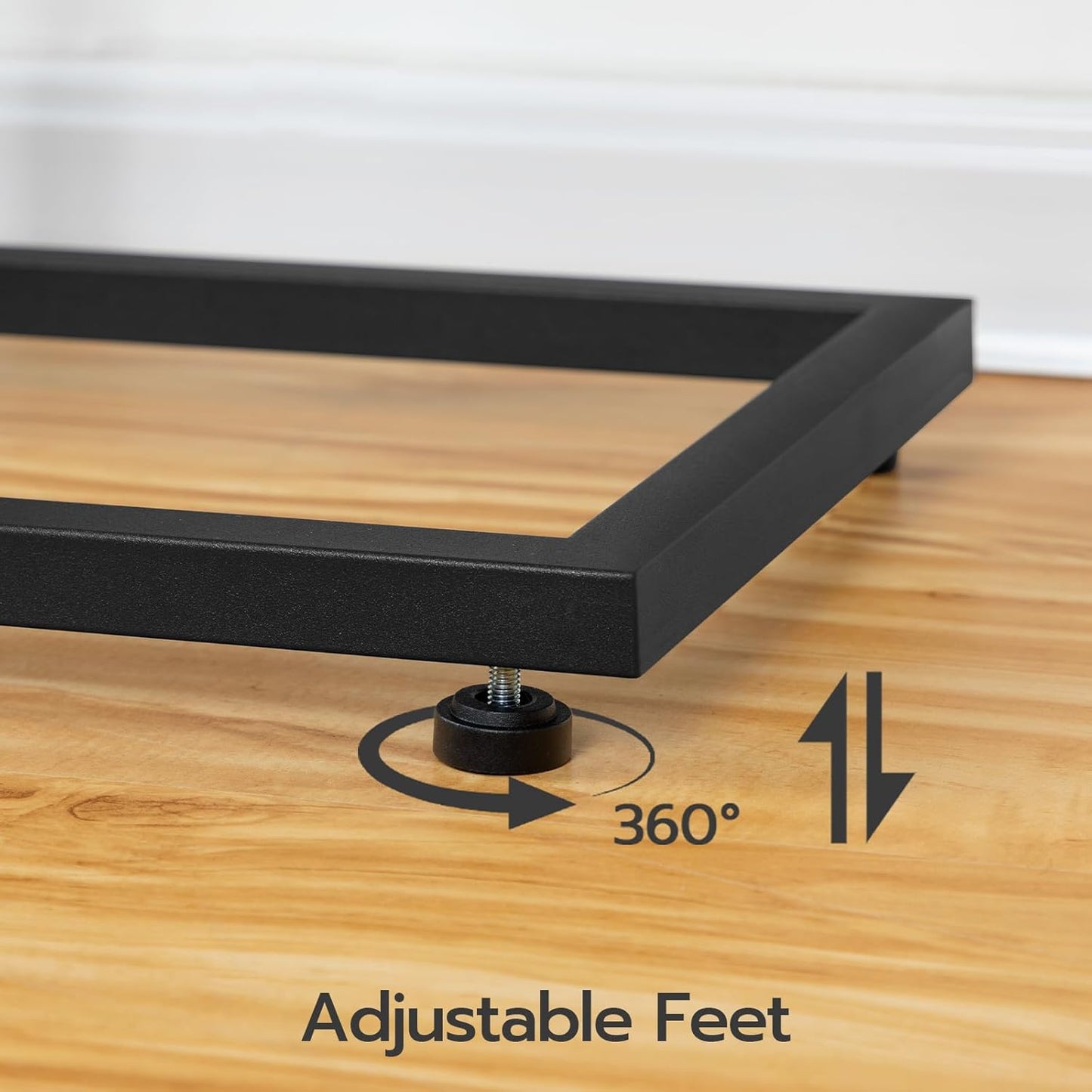 HOOBRO C Shaped Side Table with Charging Station, Foldable End Table with Fabric Bag, Sofa Couch Tray Table for Small Space in Living Room, Bedroom, Rustic Brown and Black BF30USF01