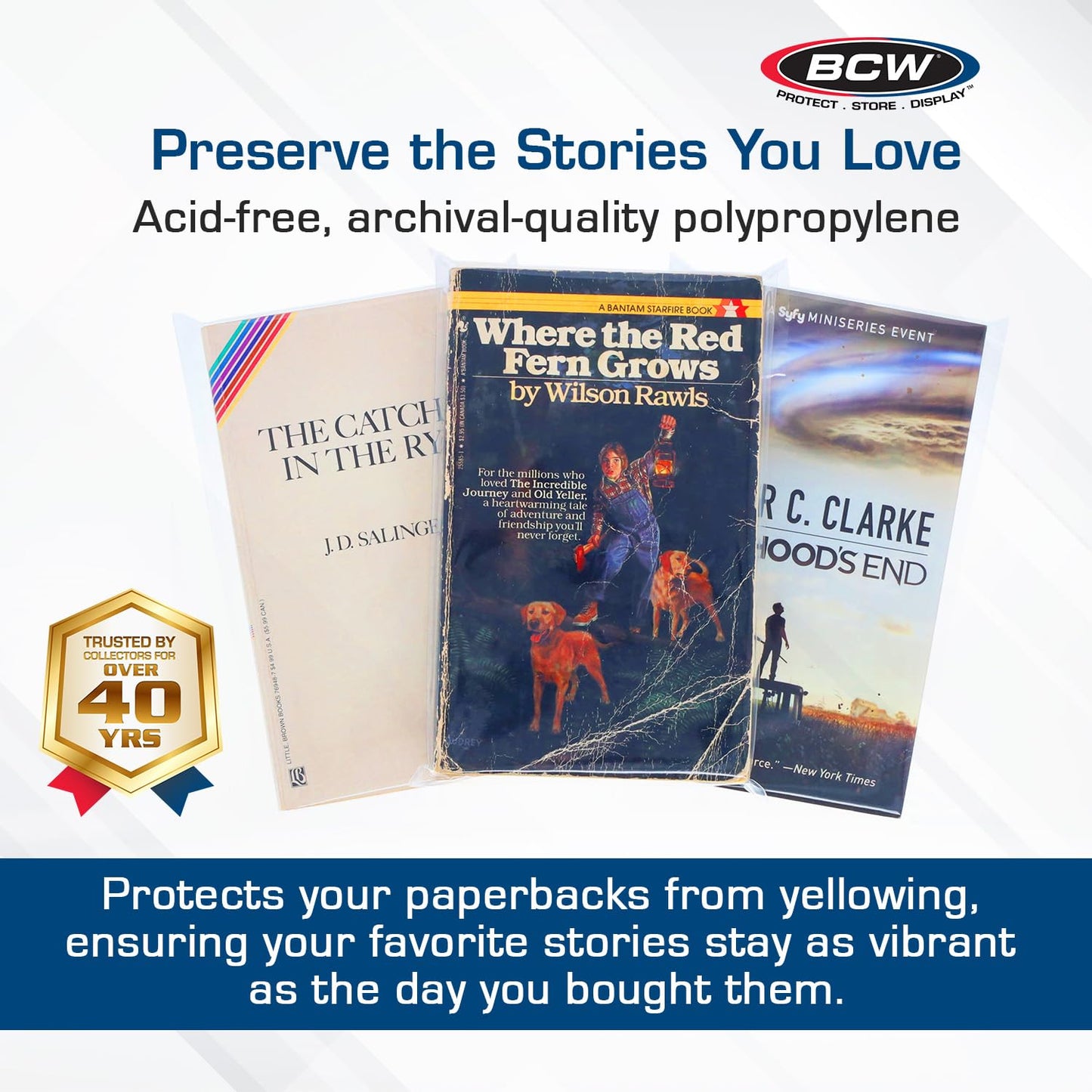BCW Paperback Book Bags - 100-Pack | 5 x 7 3/8 Inches | Crystal Clear Polypropylene, Acid-Free Protection for Your Pocket Paperbacks | Book Covers for Paperbacks