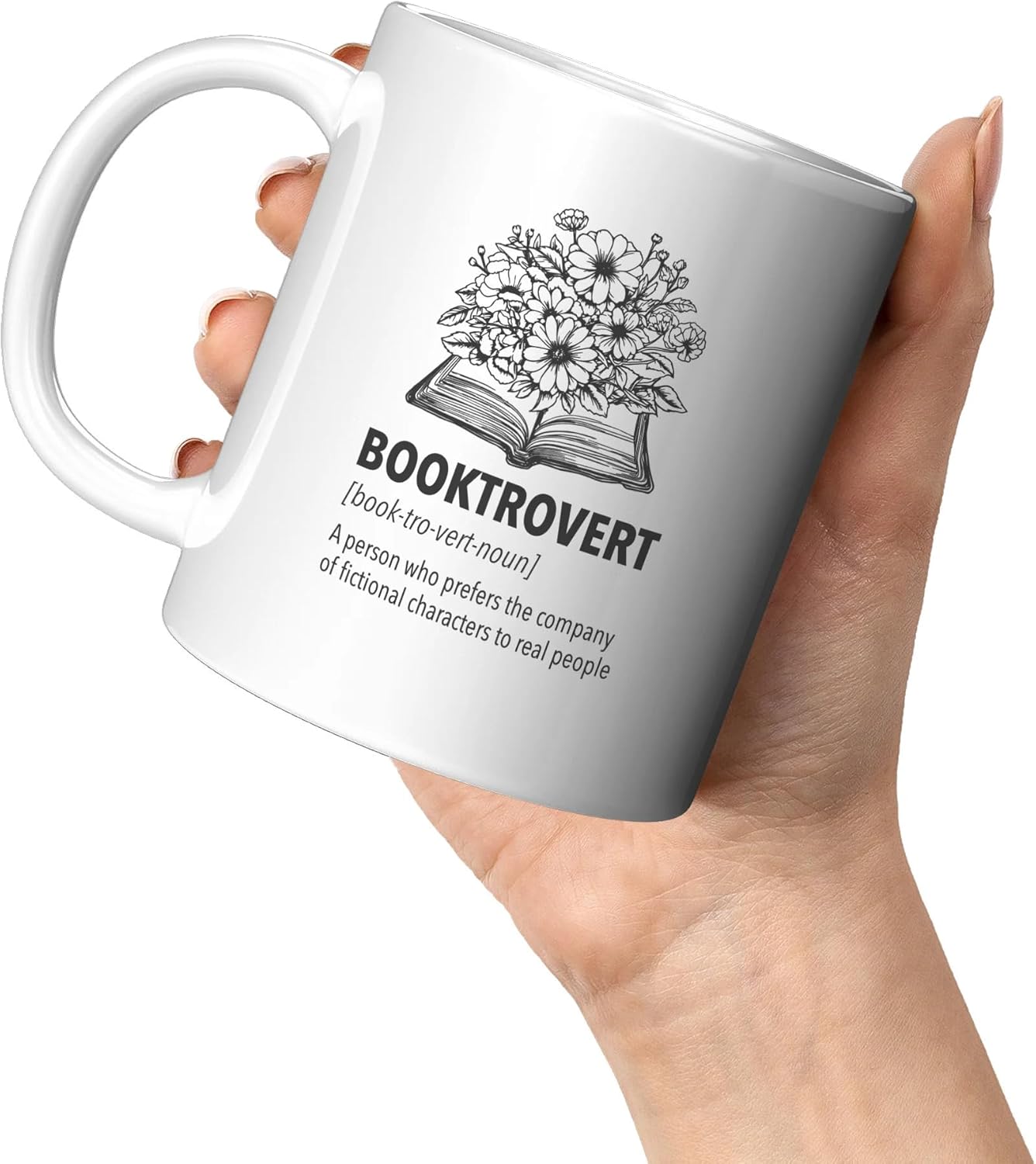 Panvola Booktrovert Book Lover Gifts Definition Mug Book Readers Gifts For Women Men Sister Girlfriend Wife From Husband Boyfriend Dad Mom Funny Ceramic Mug Novelty Drinkware 11oz White