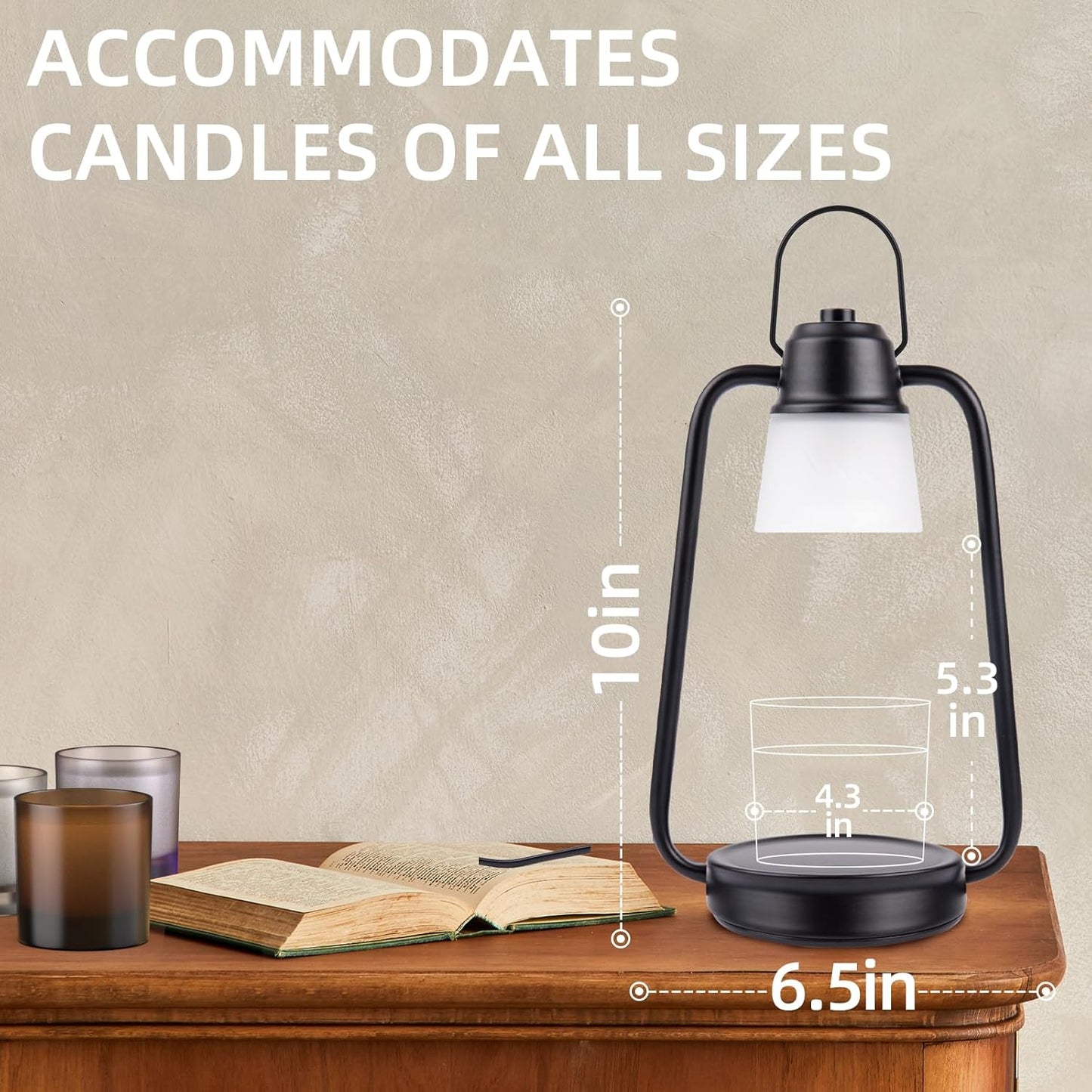 Candle Warmer Lamp with Timer Dimmer - Electric Wax Melt Warmer Lamp for Jar Candles, Valentines Day Gifts for Women mom, Vintage Candle Lamp Warmer with 2 Bulbs, House Warming Gifts New Home Decor
