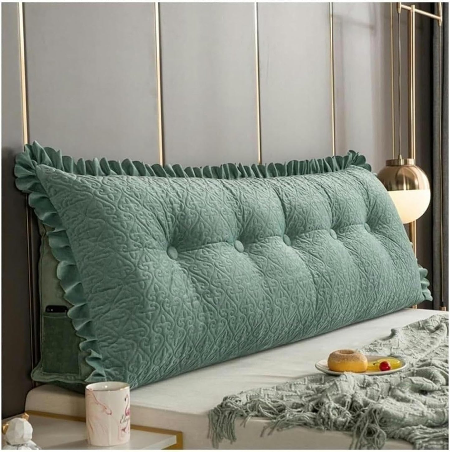 Triangular Reading Pillow/Long Headboard Pillow Cushion Wedge Reading Bed Pillow Triangular Headboard Backrest Fleece Positioning Support Cushion for Dormitory Sofa Bed