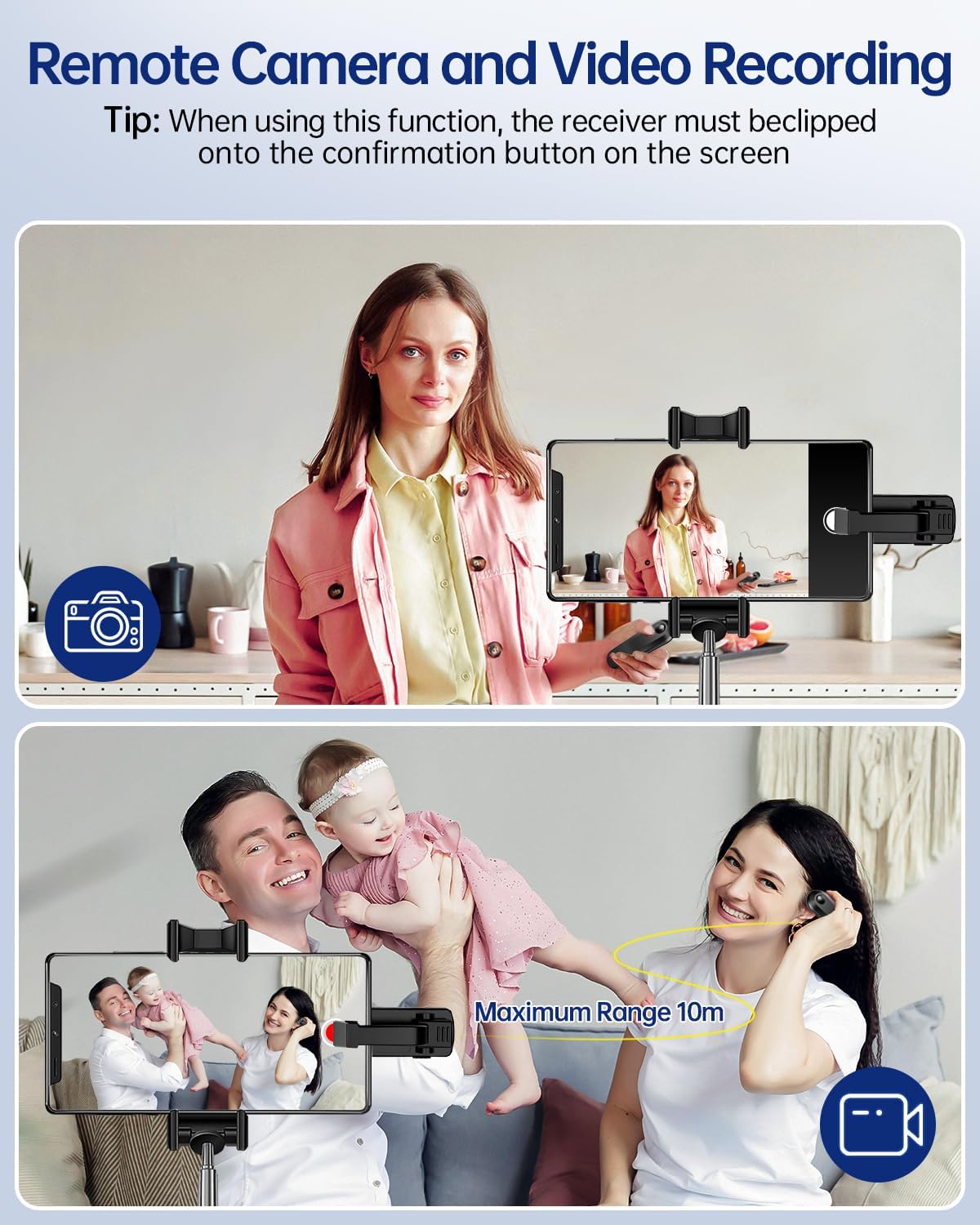 First No Text Blocking Remote Control Page Turner for Kindle Paperwhite,Silent Clicker Page Turner,Kindle Accessories for iPad/Tablets(Just Reading),Camera & Selfie Shutter
