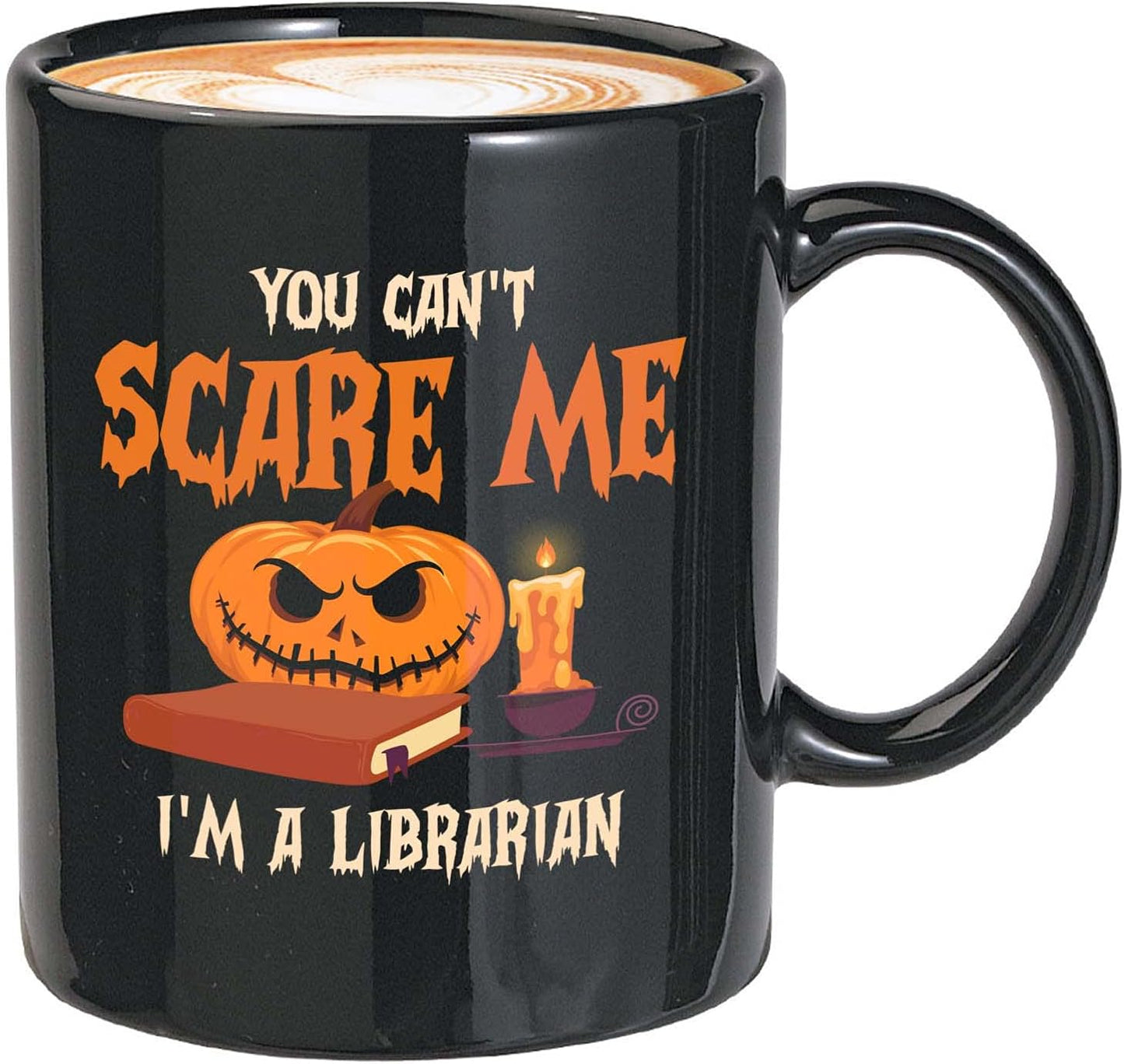 Bubble Hugs You Can't Scare Me Mug Black 11 Oz - Funny Reading Book Lovers Literary librarian Halloween Reader - Hellowin, October, Costume, Cospla Horror, Ancient, Festival, Holida Decoration Ideas,