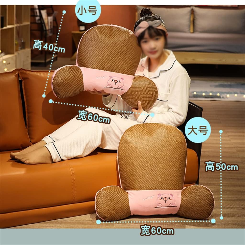 Mat Cushion Office Sedentary Lumbar Pillow Nap Back Seat(Black,40 * 60cm)
