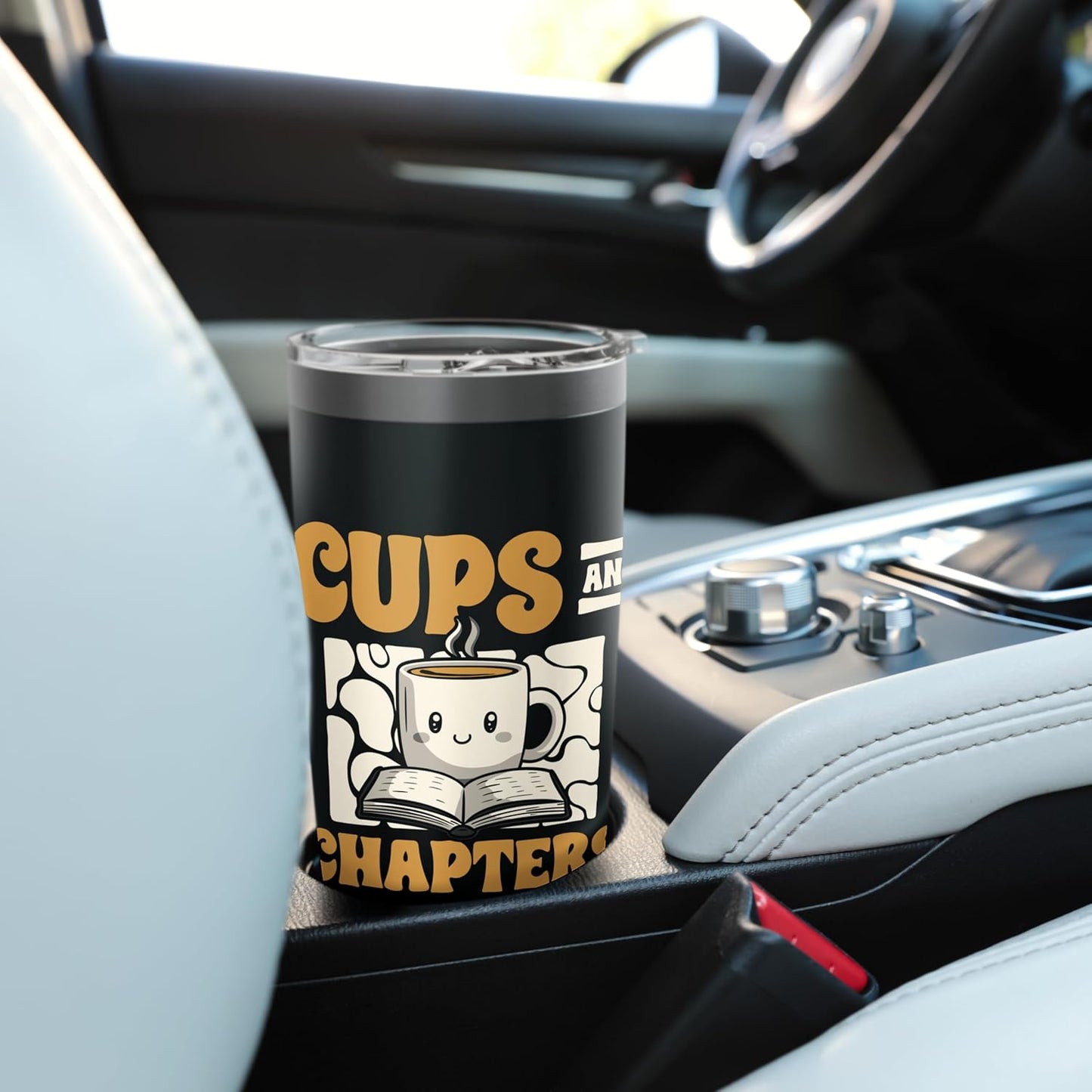 Cups & Chapters Coffee Books Coffee Lover Mug & Book Stainless Steel Insulated Tumbler