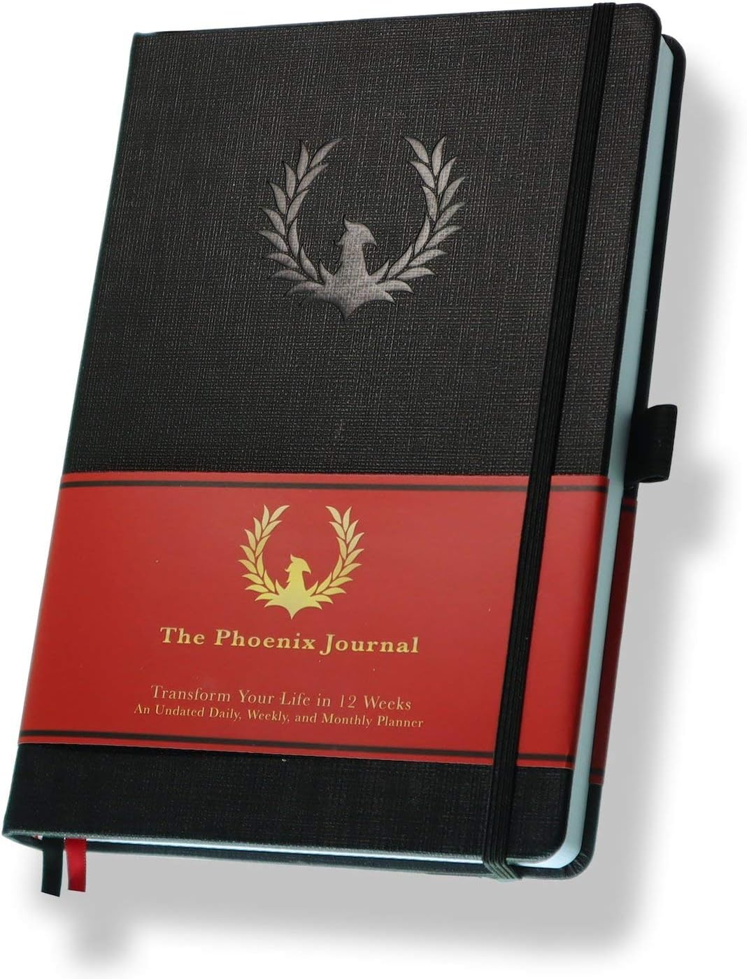 The Phoenix Journal – Quarterly Goal Planner & Daily Journal for Focus, Productivity & Clarity – 12 Week Undated Roadmap with Vision & Goal Setting – Daily, Weekly & Monthly Planning – Hardcover - Black