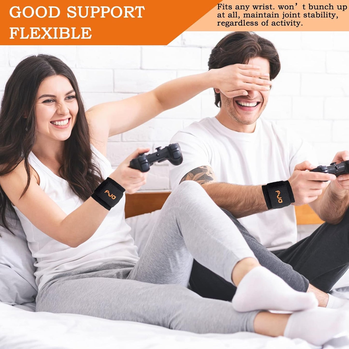Wrist Brace Carpal Tunnel - [2 PACK New Upgrade- Material & Extended wristband] Adjustable Wrist Support for Arthritis and Tendinitis Pain Relief - Hand Wrist Wraps Compression Strap for Working Out Sport Weightlifting