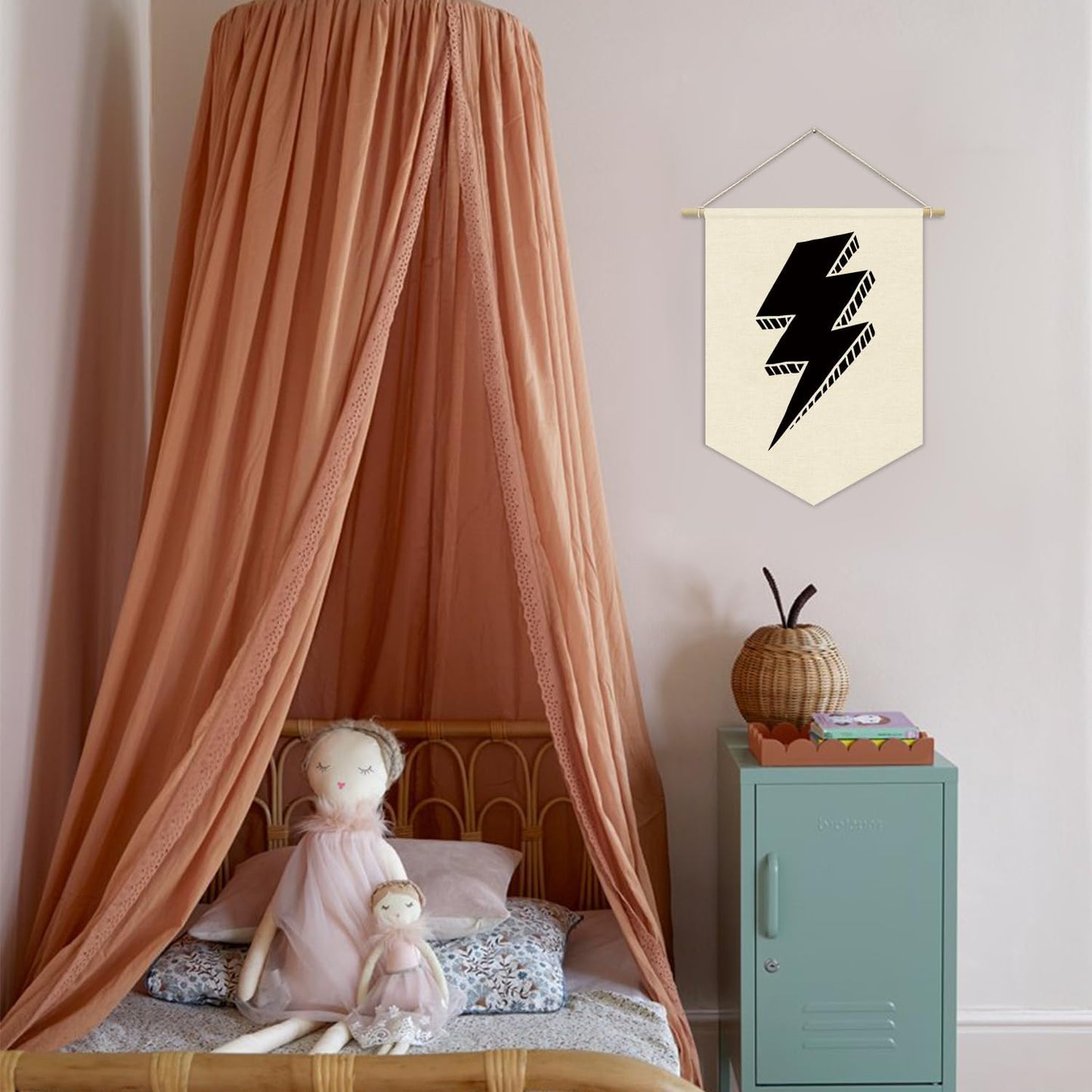 Playroom Canvas Banner, Lightning Sign Boy Nursery, Kids Room Decor, Toddler & Boy Room - Wall Art 15x11in