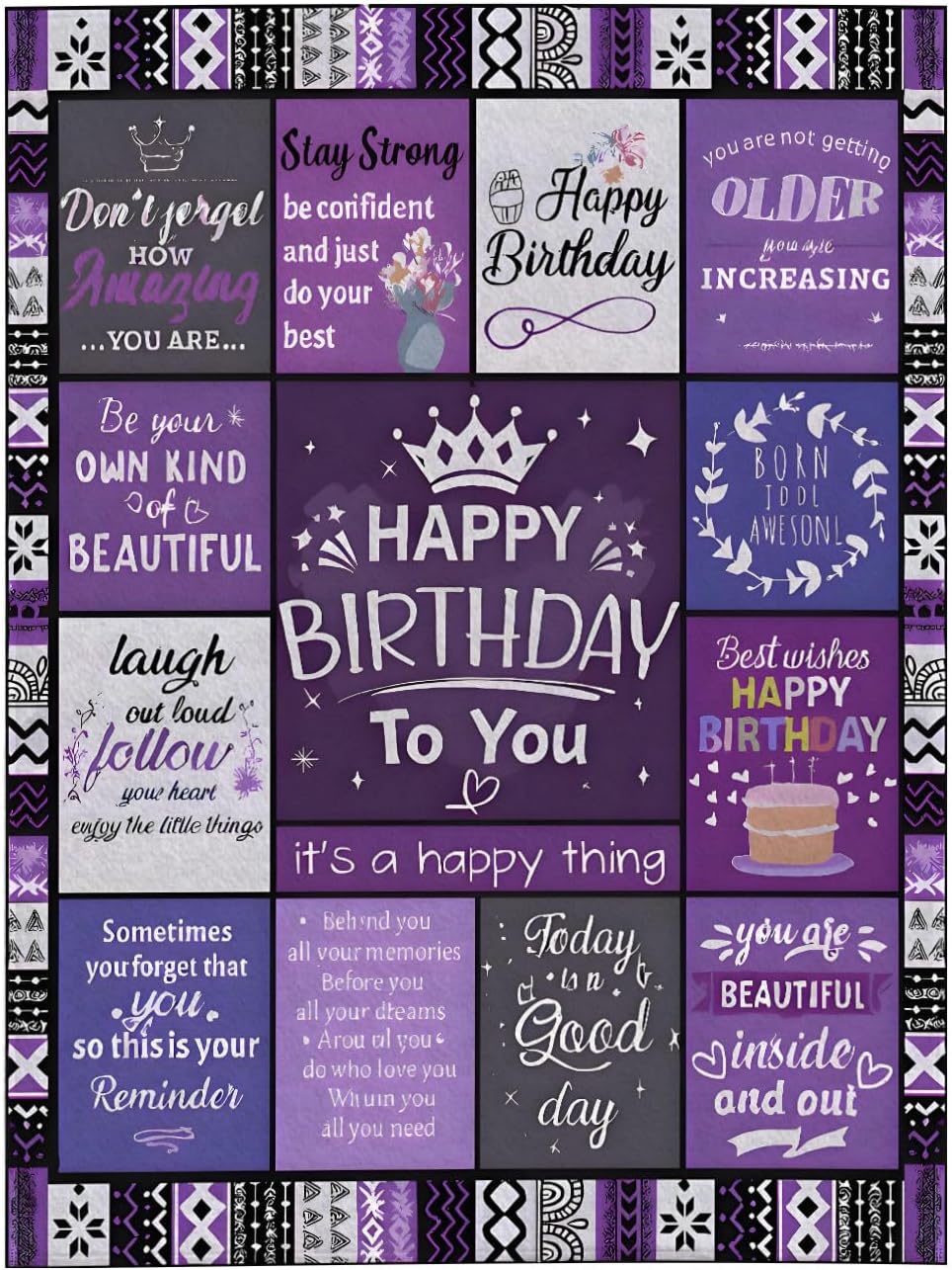 Happy Birthdays to You Blanket Funny Soft Throw Cozy Celebration Gift Blanket Birthday Present for Him or Her Party Décor Surprise Holiday