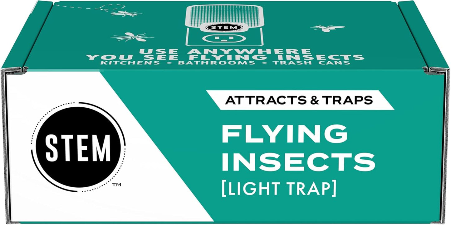 STEM Flying Insect Light Trap Refill Cartridges, Indoor Fruit Fly Trap, Insecticide-Free Pest Control for Home, Attracts and Traps Insects, Official STEM Refills - 6 Count