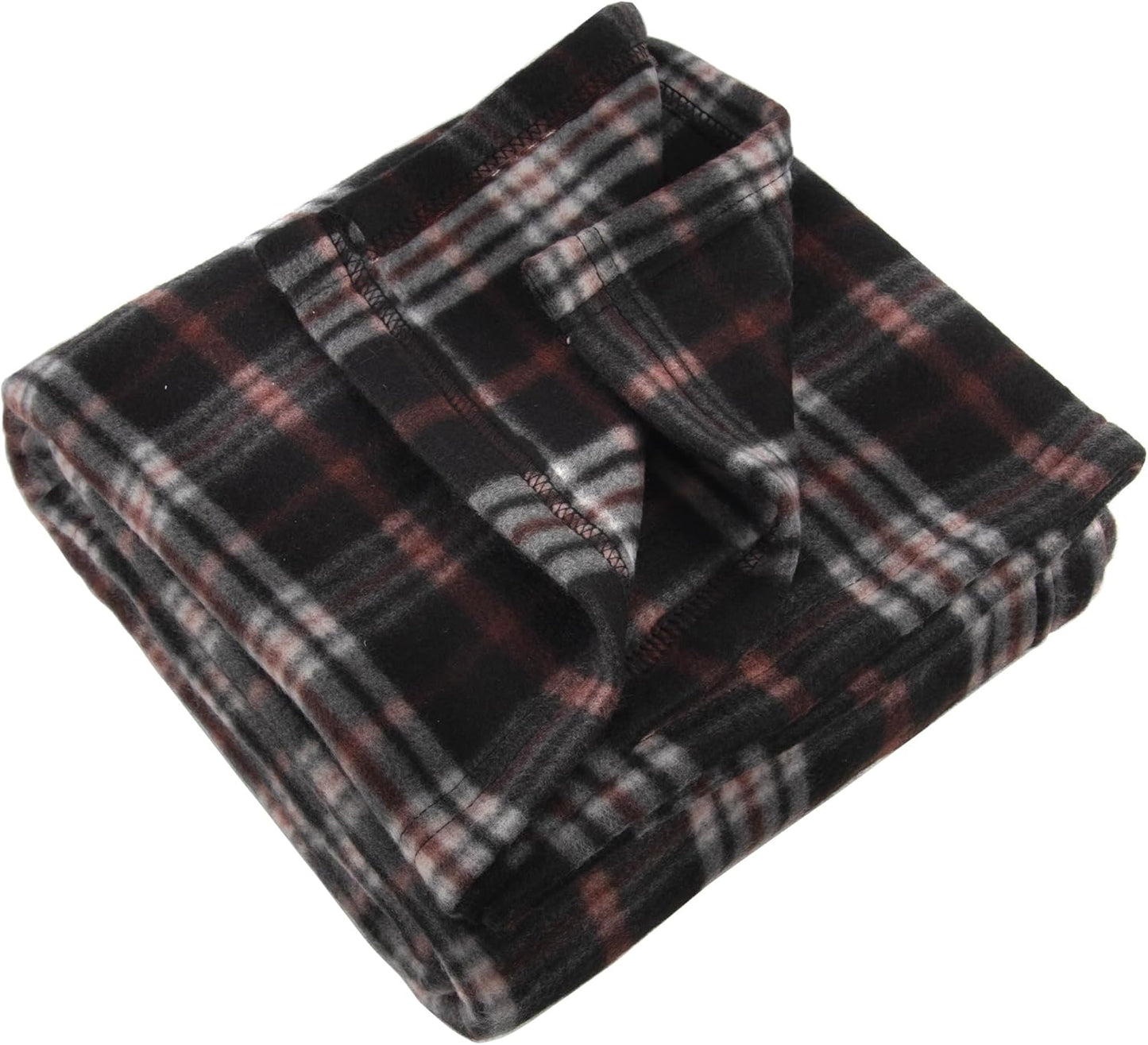 Trail maker 50x60 Throw Blankets, Plaid Fleece Throw Blankets for Bedroom, Couch, Livingroom, Chair, Pets, Outdoors