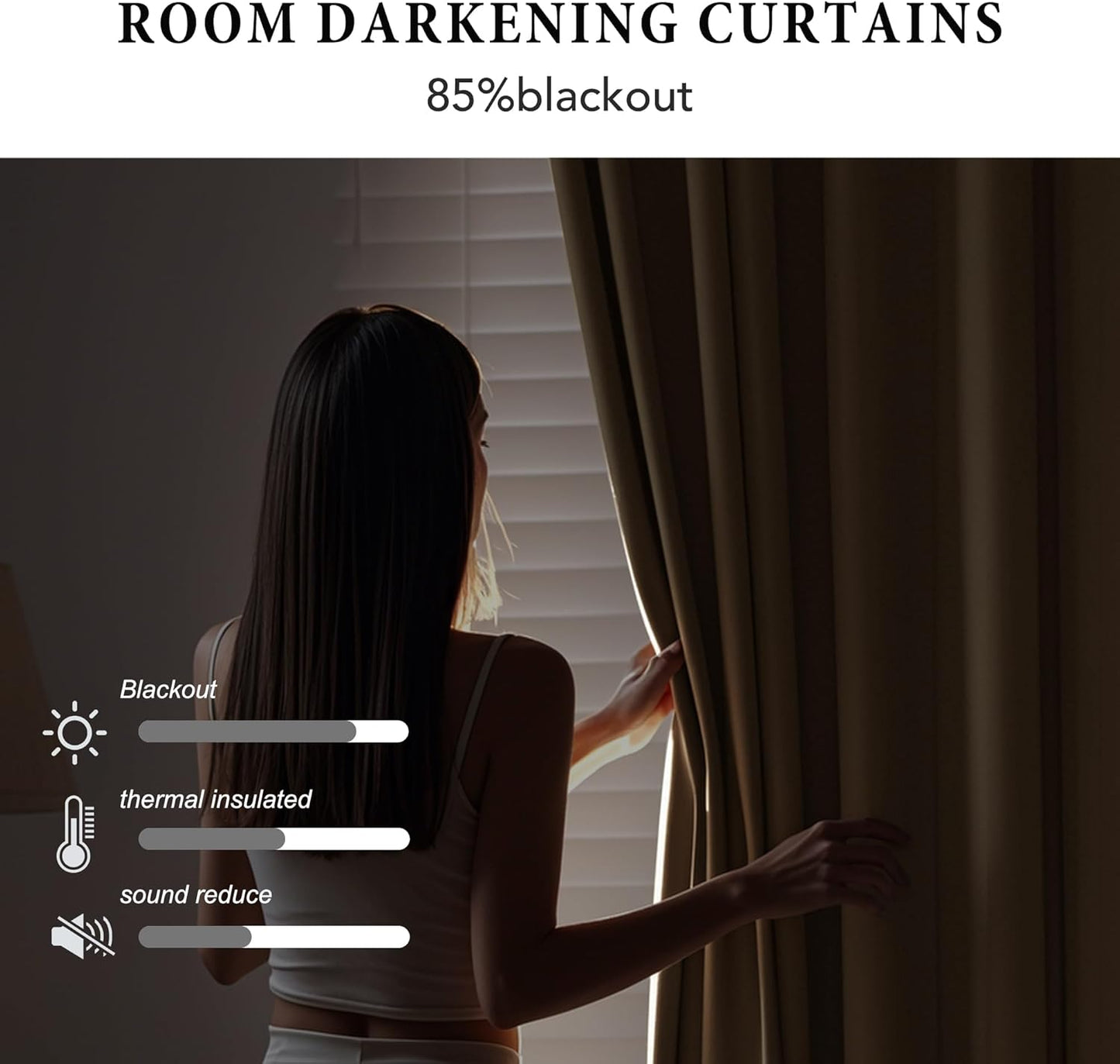 RYB HOME Extra Wide Room Divider Curtains with Flexible Silent Track, Blackout Extra Long Curtains with Hooks for Bedroom/Living Room/Basement Ceiling&Wall Mount, Biscotti Beige, W150 x L108, 1 Panel