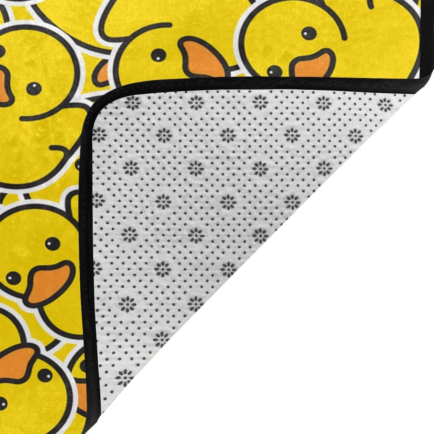 Cute Rubber Duck Area Rug Non-Slip Soft Microfiber Washable Inside Floor Mat Throw Rug Carpet for Living Room Bedroom Office Dorm Home Decor, 72x48 Mat