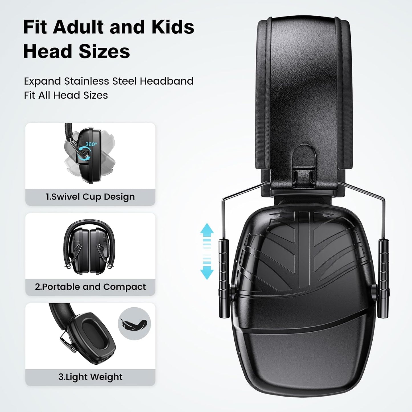 Link Dream Ear Protection Ear Muffs Noise Reduction SNR 35dB Hearing Protection Kids Adult Shooting Gun Range Mowing