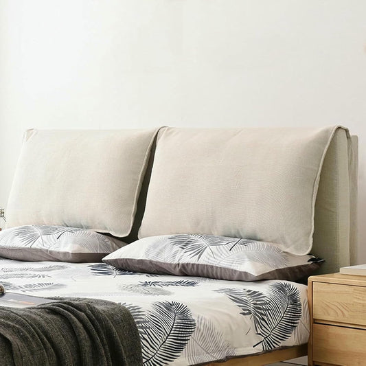 Red,Paste/75x23x3In,Solid Color Bed Backboard Wall Pillow Cotton Linen Upholstered Headboard Cushion Large Headboard Backrest Bed Support Bolster Removable Pillow Slipcover
