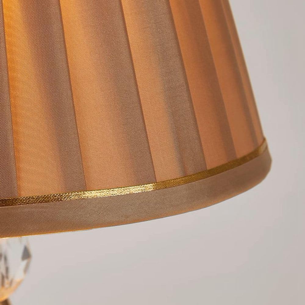Bedroom Table Light Fabric Lampshade Tawny Glass body Study Room Desk Lamp Decorative House Table Lighting Fistures
