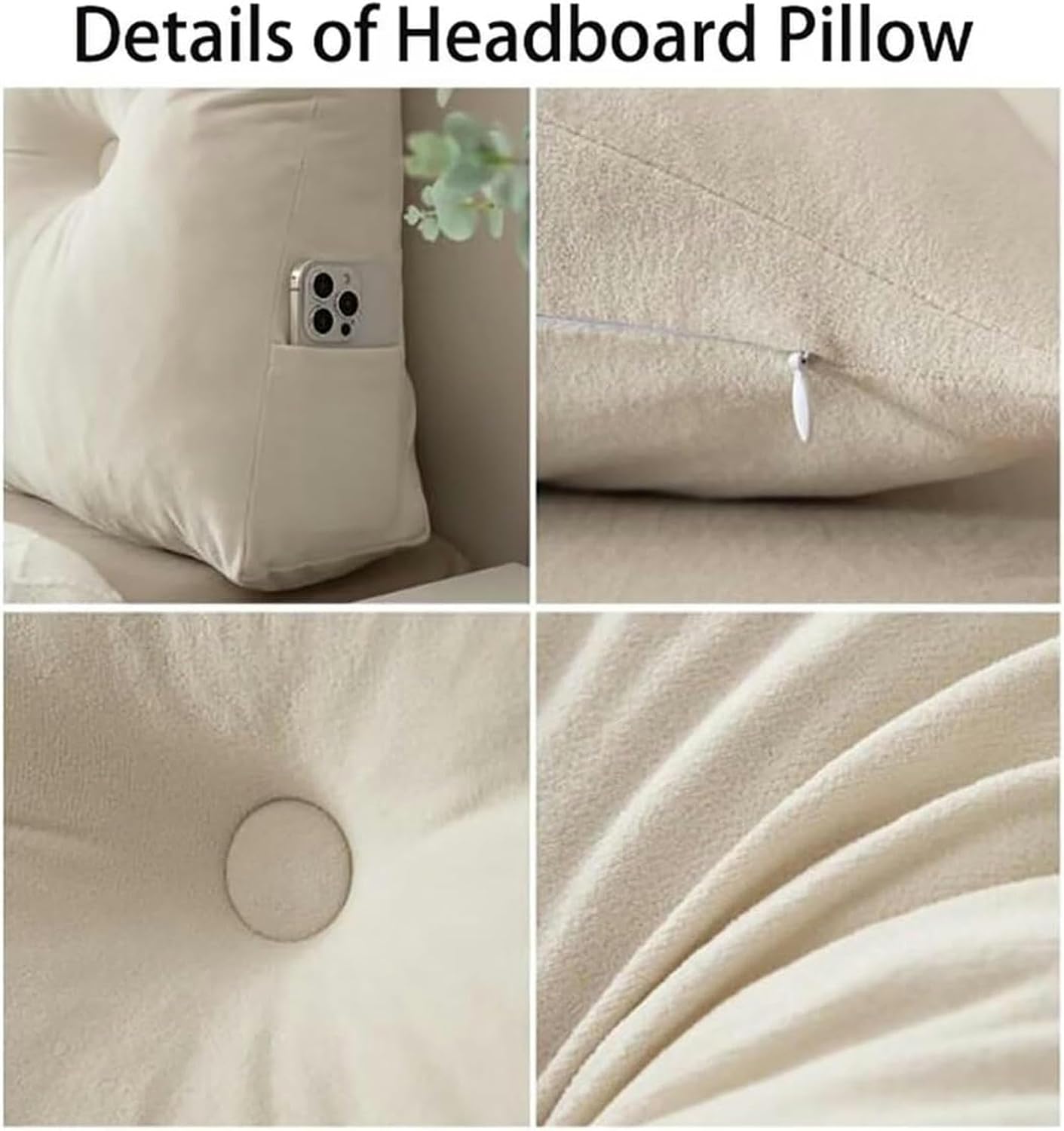 Olive Headboard Pillows Triangular Reading Pillow Large Bolster Headboard Backrest Positioning Support Wedge Pillow for Day Bed Bunk Bed