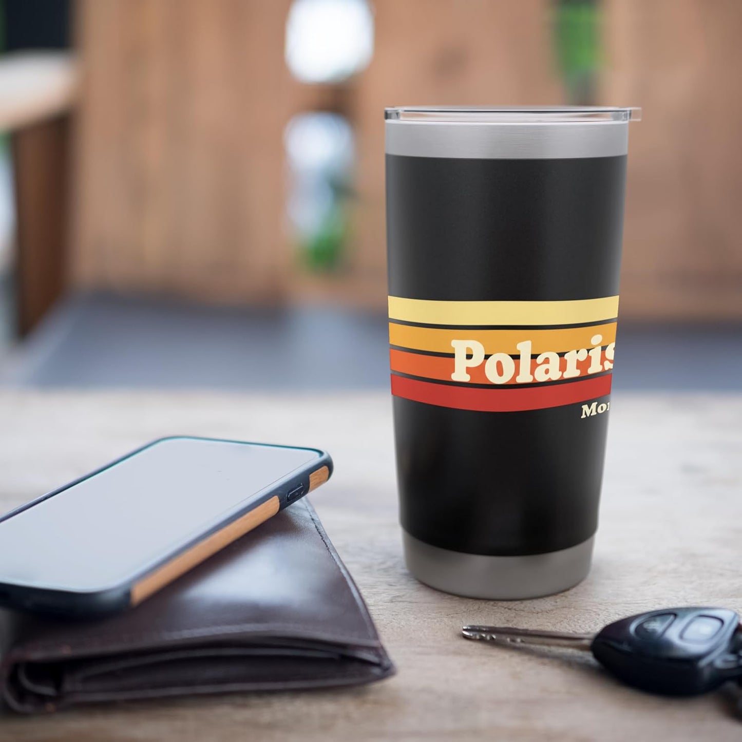 Polaris Mont Retro Montana Kids Vintage Stripes State Pride Stainless Steel Insulated Tumbler