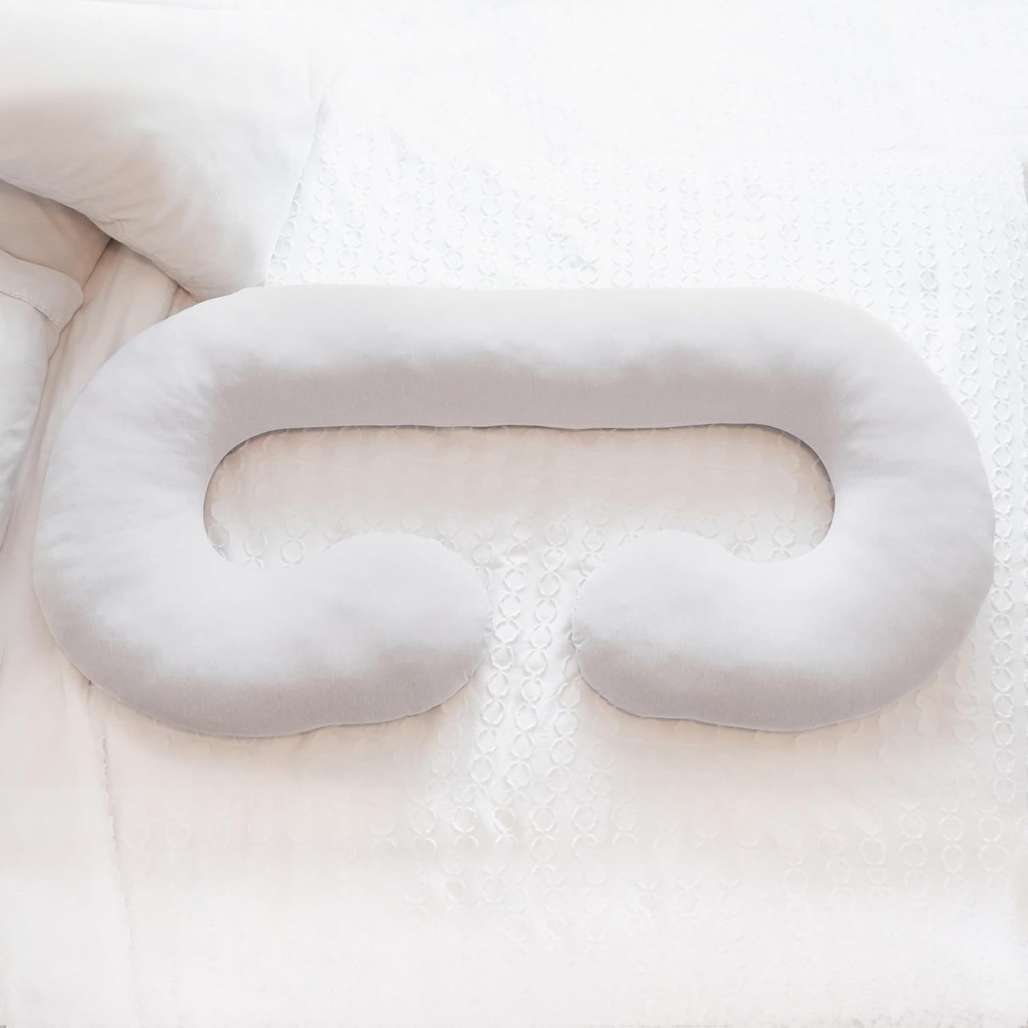 Regalo Premium Ultra Soft Pregnancy Postpartum Pillows for Sleeping, Feeding, C Shaped Full Body Maternity Pillow with Removable Cover, Back, HIPS, Belly Support - Grey