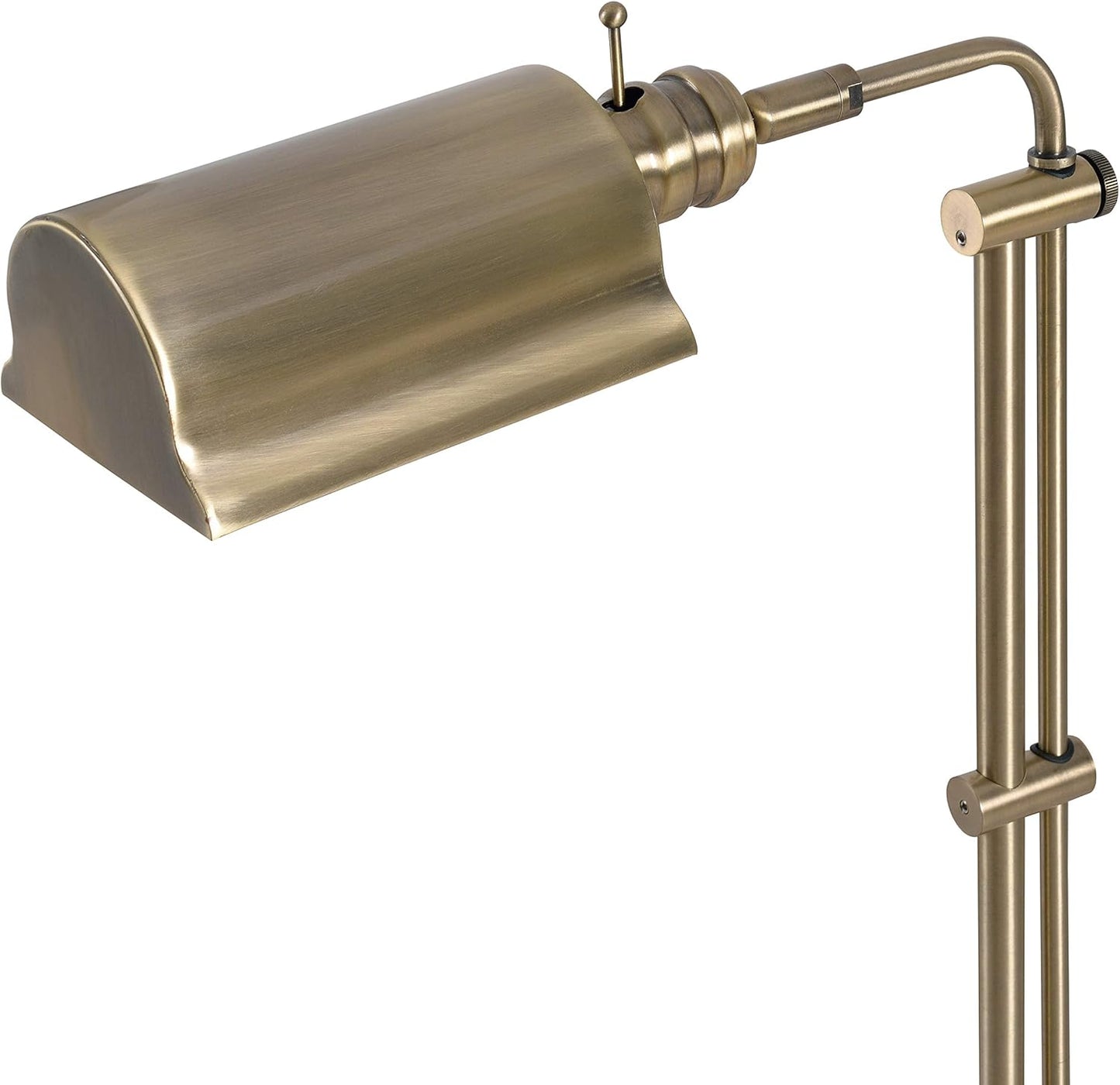 Kenroy Home 33055AB Denton Floor Lamp with Antique Brass Finish, Classic Style, 50" Height, 10.125" Width, 19.5" Depth