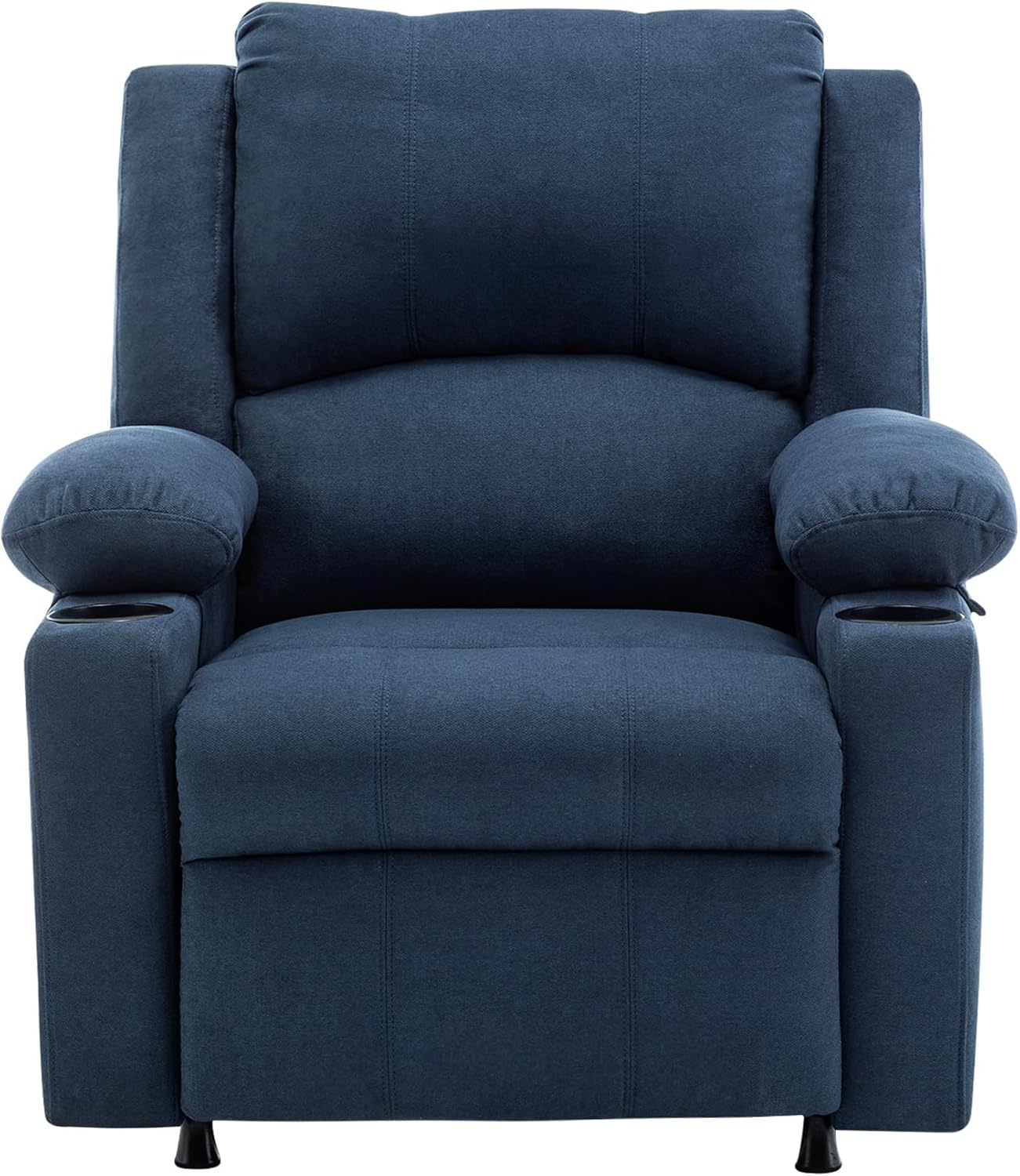 Power Recliner Chair Adults Upholstered Heating Point Massage Theater Seating Single Sofa Chairs with Side Pockets Sidetable for Living Room