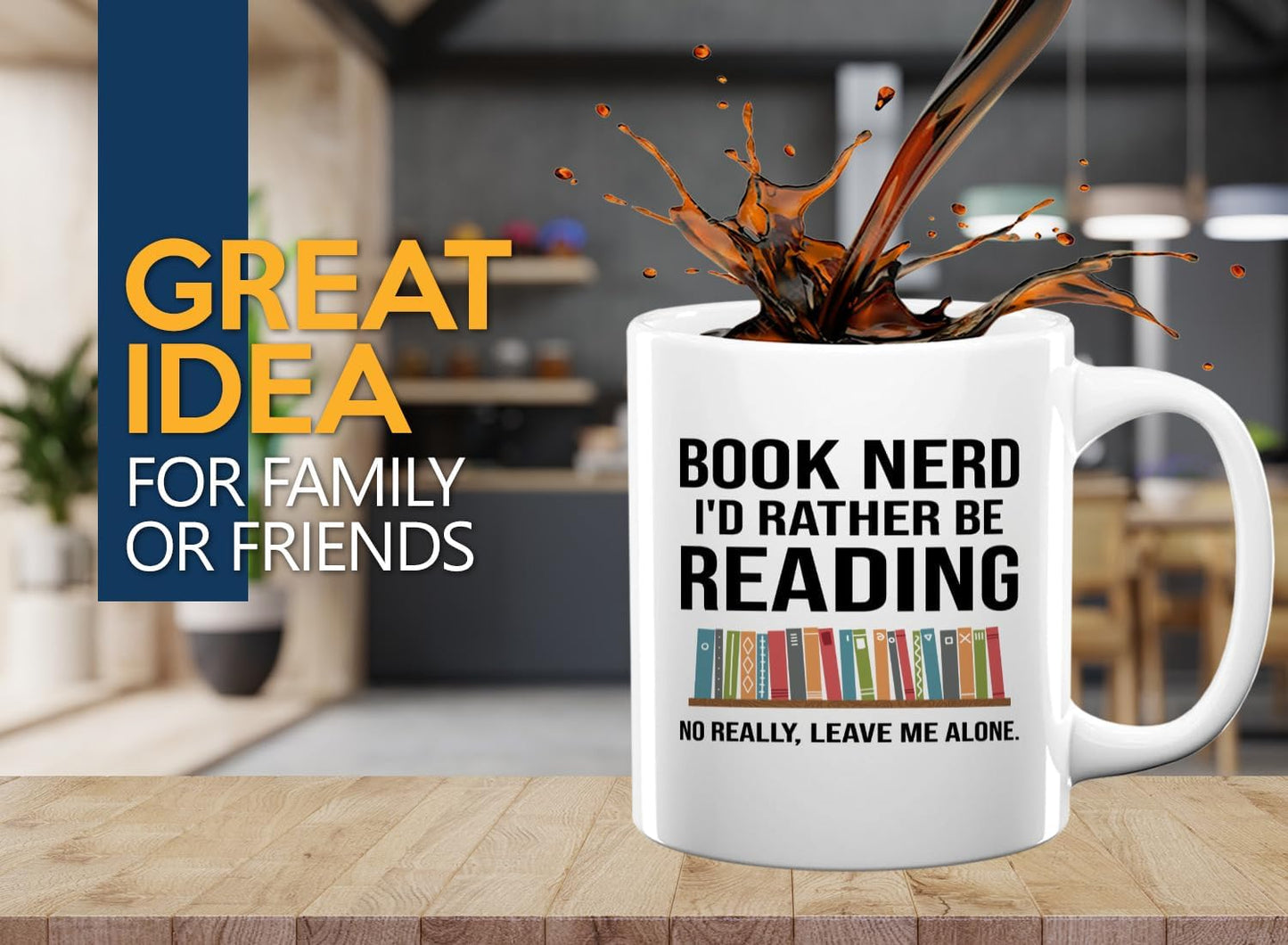Book Lover Coffee Mug 11oz White -Book Nerd - Gift For Poets Bookish People Bibliophile Librarian Book Club Reader