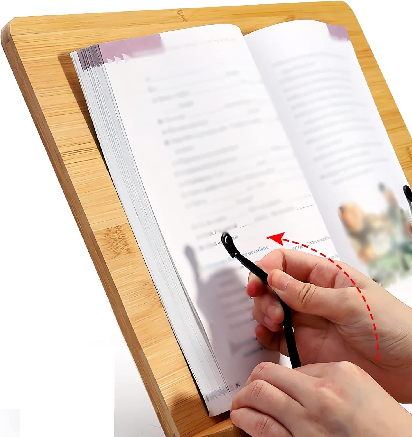 Book Stand Reading Rest Cookbook Stand Desktop Book Stands Adjustable 5 Angles Foldable Textbook Tablet Dictionary Laptop for Reading (Size : Small) ()