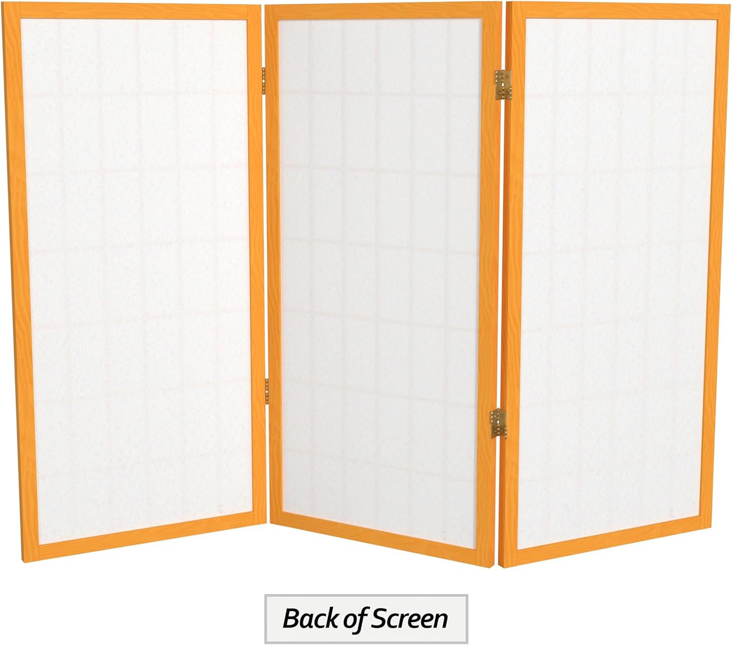 3 ft. Short Window Pane Shoji Screen - Honey - 3 Panels