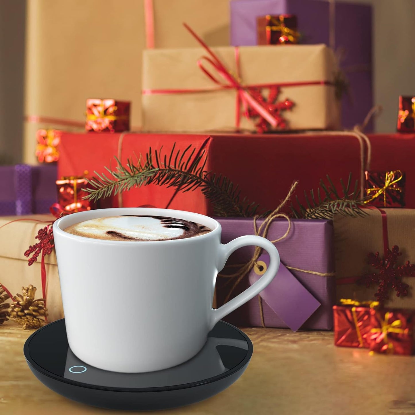 Mug & Tea Warmer - 2 Temp. Settings, Portable, Beverage Warmer for Office & Desk