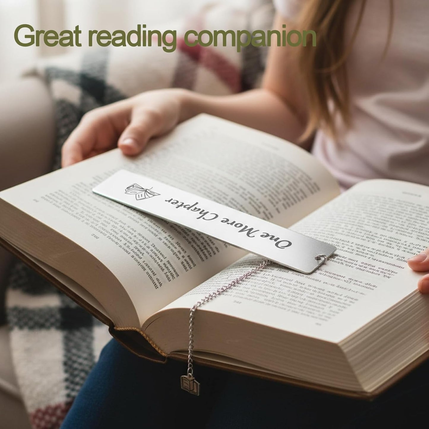 Metal Bookmark for Women & Men, Laser-Engraved Book Markers, Funny Reading Accessories & Book Lover Gift, Thoughtful Birthday, Retirement, Best Friend Gifts