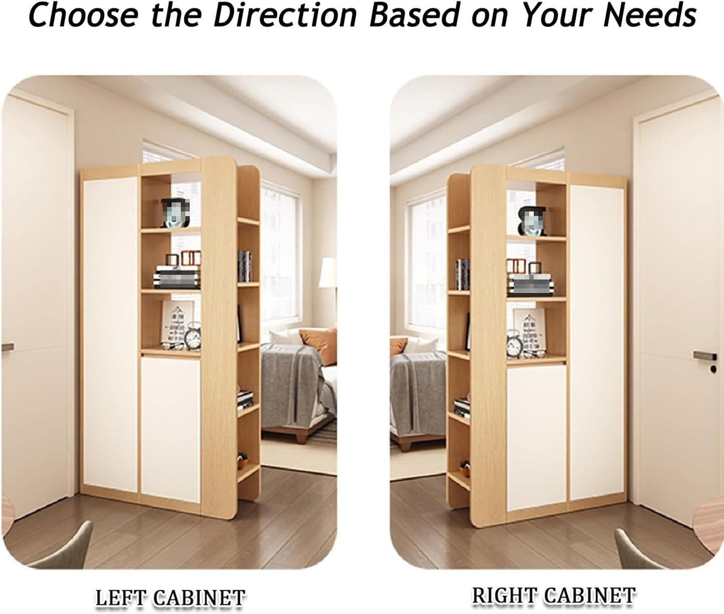 Wooden Entryway Cabinet with Hidden Shoe Storage, Freestanding Room Divider, Narrow Display Bookshelf, Open Shelving Unit for Entryway/Living Room/Bedroom/Office(39.4*13.8*74.8in, I-left)