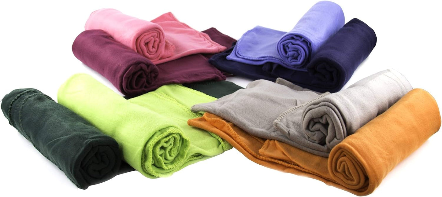 Imperial Home Soft Fleece Throw - 50x60, Cozy Blanket for Couch, Bed, Travel, Any Room (Assorted Colors)