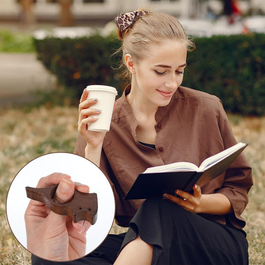 Cat Wooden Thumb Book Page Holder Book Opener Holder for Reading Wood Bookmark Thumb Page Holders Gifts Accessories for Reading Lovers