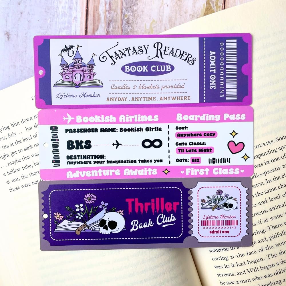 16PC Cute Bookmarks Set Funny Bookmark Sets for Women Bookish Page Markers Book Clubs Lovers Dark Romance Anti Social Fantasy Thriller True Crime Booktok Club Readers Accessories Supplies Gifts Bulk