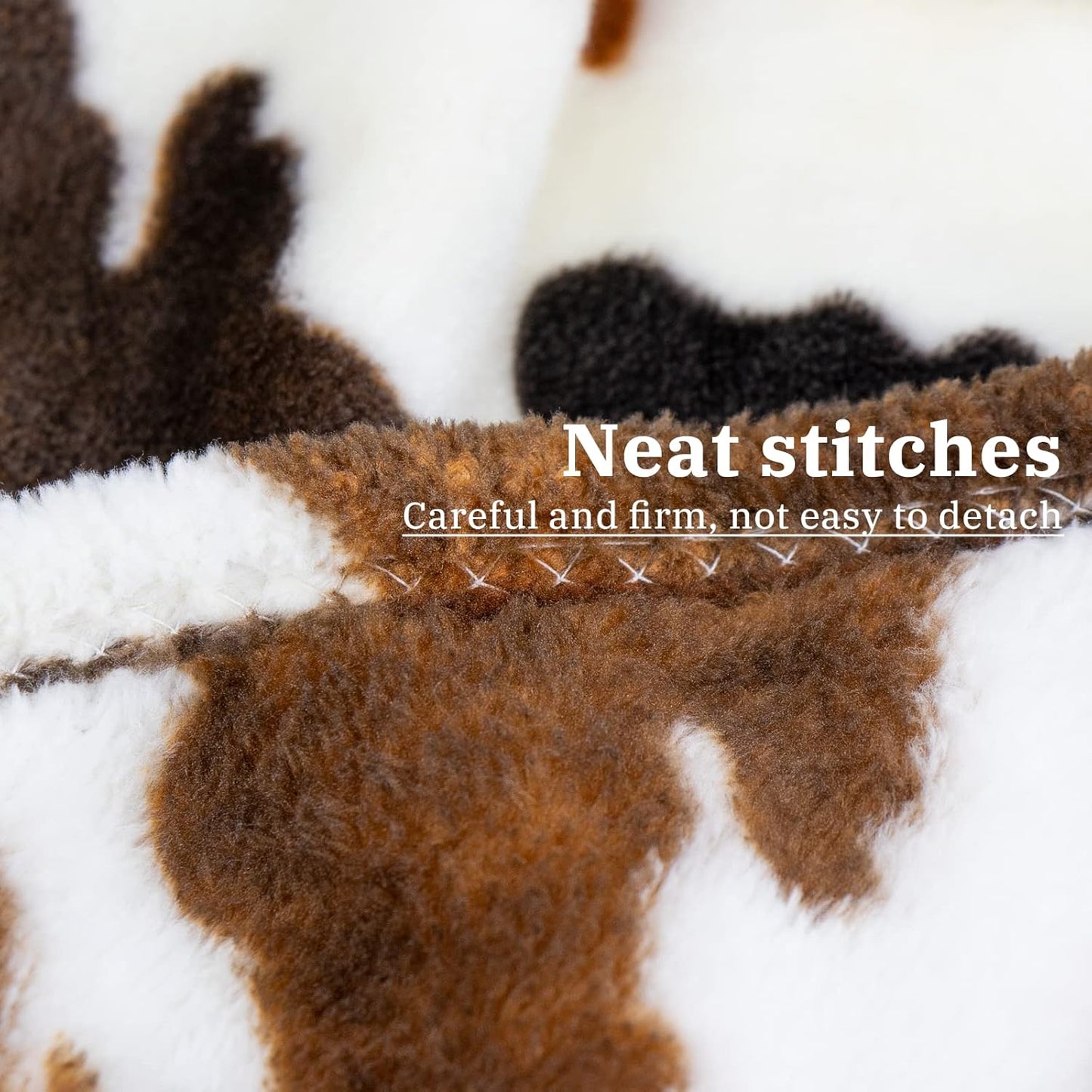 Cow Twin Blanket for Bed - Cozy Soft Blankets for Women, Cute Fleece Throws for Girls, Brown Cow Gifts for Women, 60x80 Inches