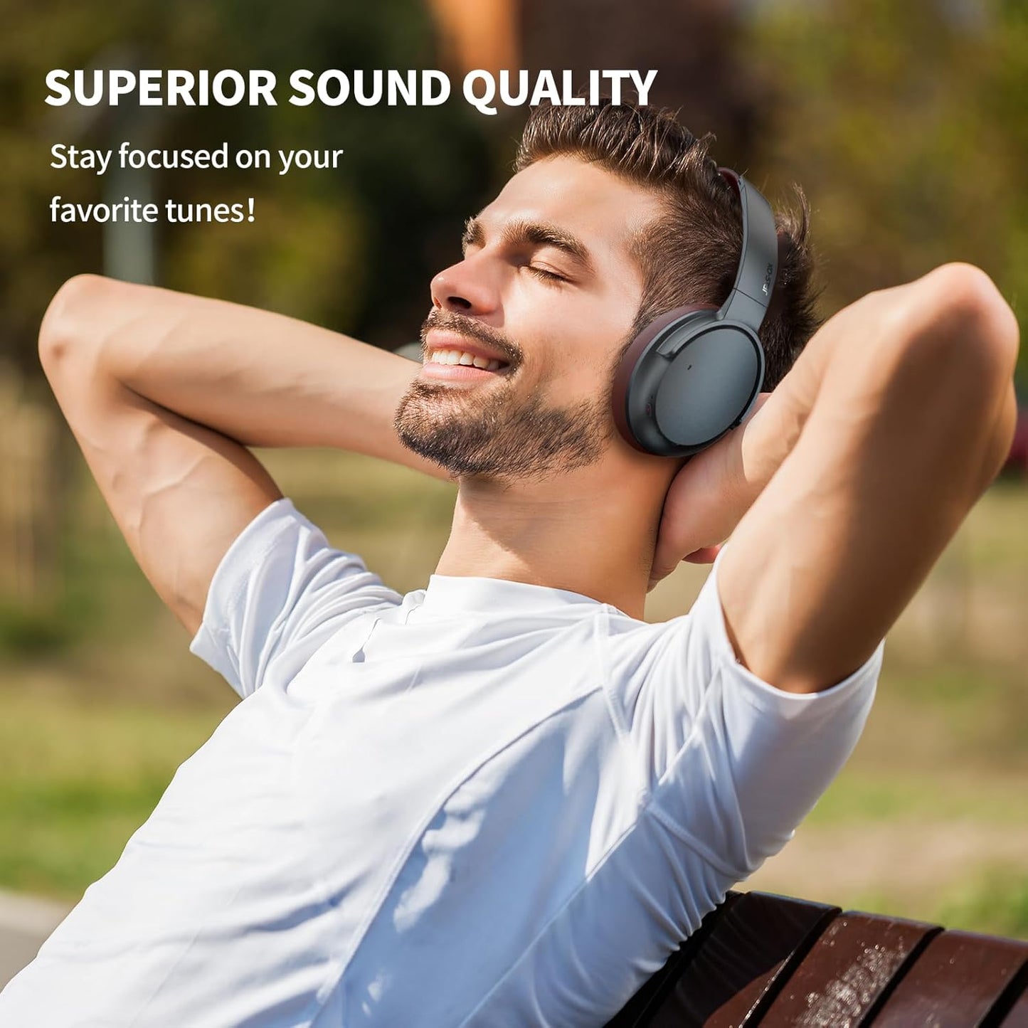 Hybrid ANC Multipoint Over Ear Headphones, Bluetooth Headphones Over The Ear Noise Canceling, Hi-Res Audio Custom with 4 EQ Deep Bass, Memory Foam Ear Cups, Quick Charge 60H HiFi Playtime