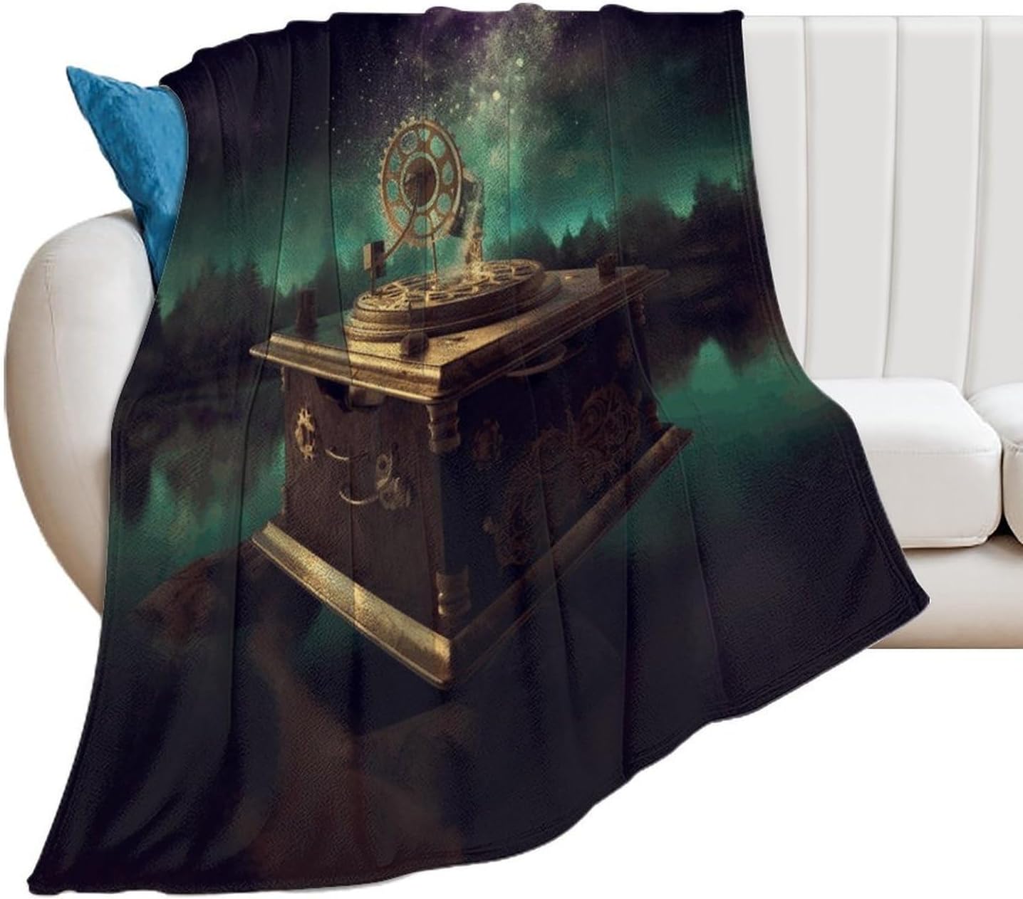 Dream Music Box Blanket Chunky Fluffy Fuzzy Bed Blankets Cozy Soft Warm Winter Blankets Anti-Pilling Flannel Throw Blanket for Couch Living Room Bedroom Multiple Size