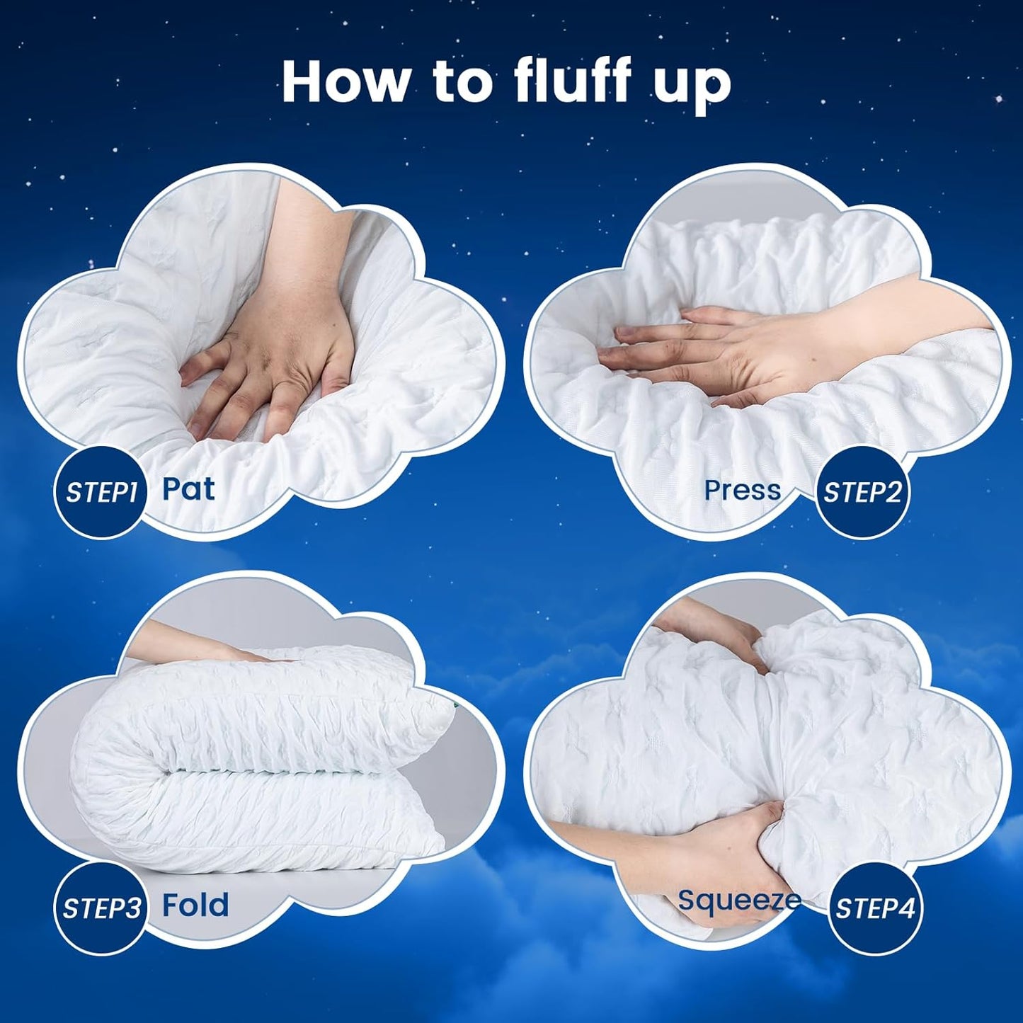 Body Pillow for Side Sleeper with Neck and Shoulder Pain,Adjustable Shredded Memory Foam Pillows, Cooling Pillow for hot Sleepers with Washable Cover, Bed Pillows for Adults, Original White