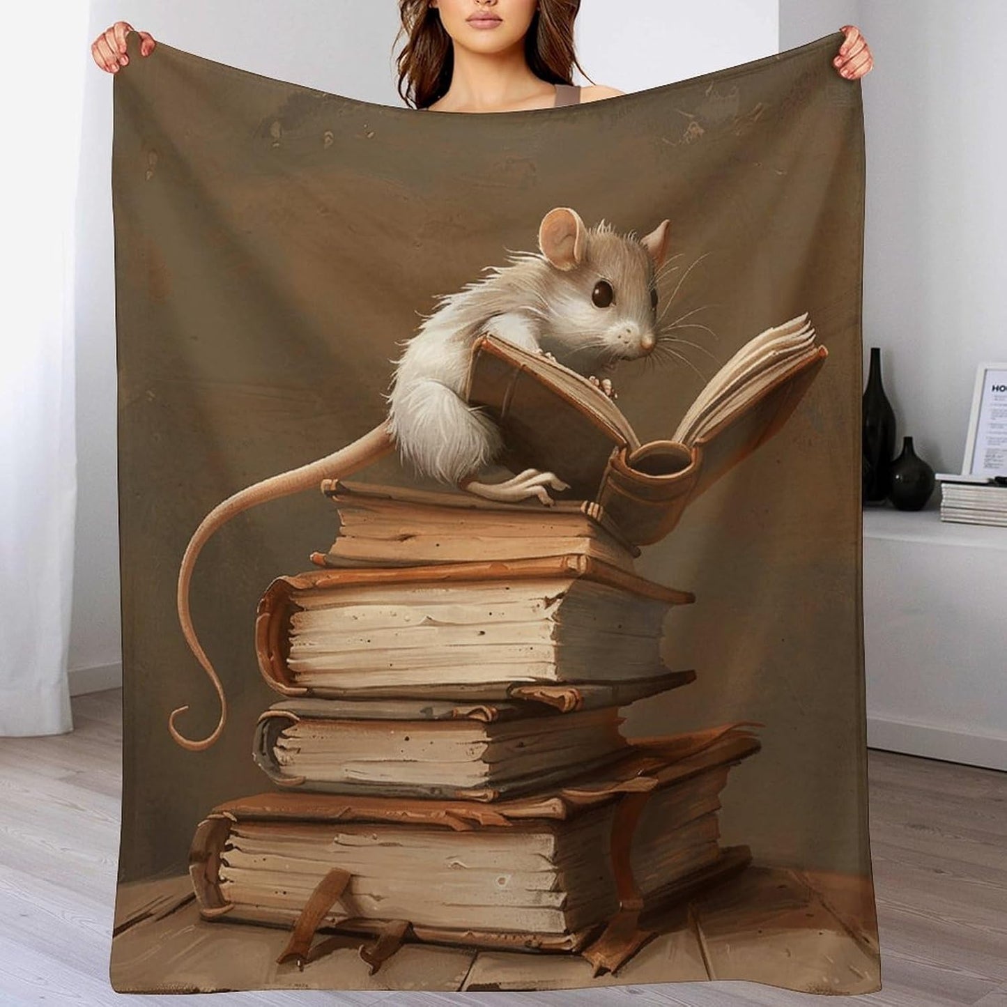 Reading Bed Blankets Luxury Plush Cozy Fuzzy Blanket for Couch Super Soft Warm Lightweight Throw Blanket for Home Decor 40"*50" （100 * 130cm）