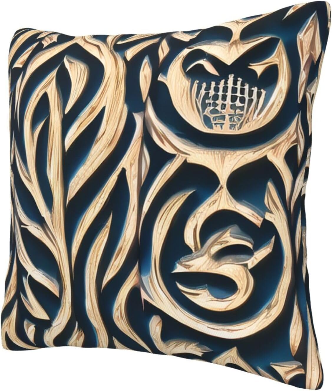 All-Season Square Pillow Covers 18"X18", Carving, Decorative Throw Pillow Covers for Sofa Bed Couch, Hidden Zipper Cushion Cover, Square Lumbar & Accent Pillowcases for Home Decor