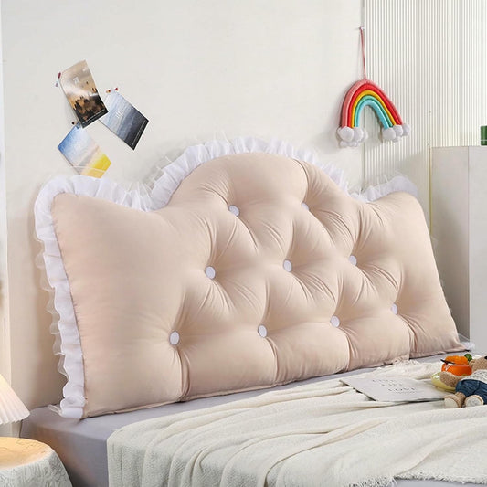 Headboard Pillow Bed Rest Wedge Pillow Lace Reading Pillow for Headboard Backrest Large Bolster Positioning Support Day Bed Bolster with Removable Cover~/