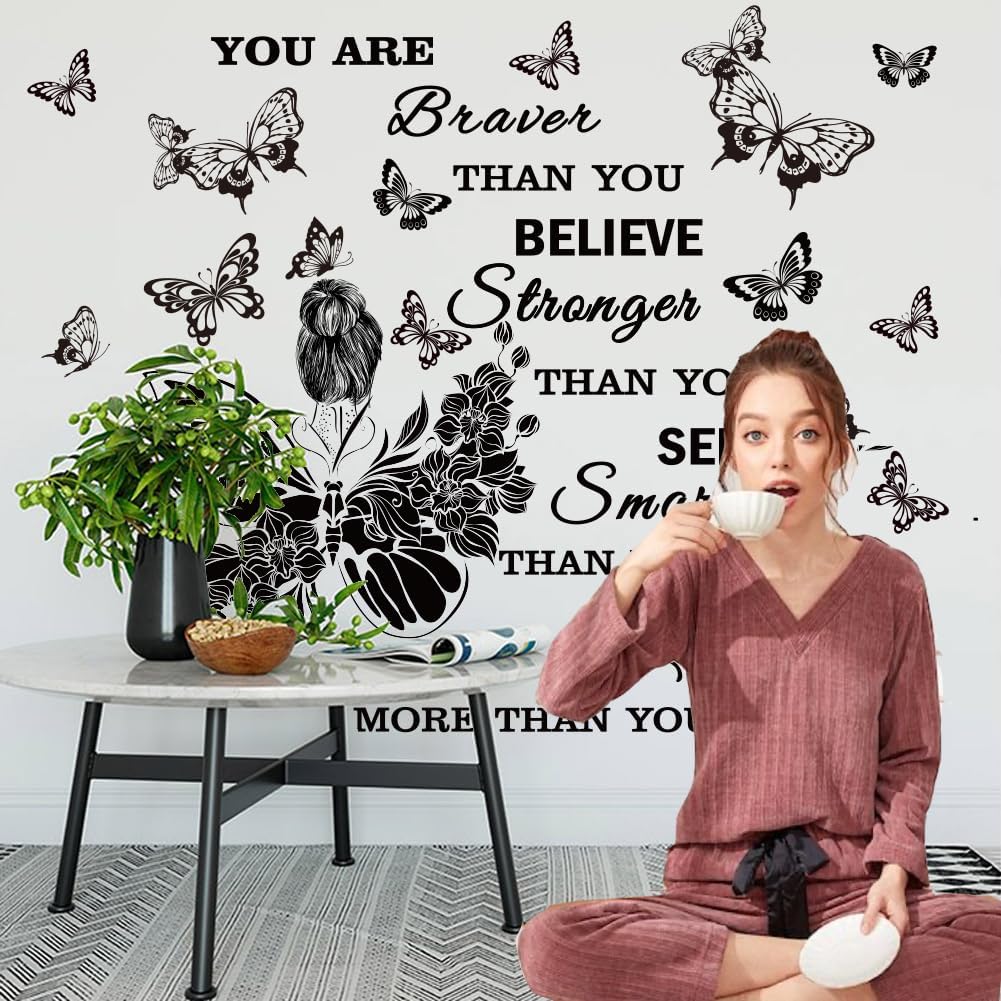 Inspirational Wall Decals You are Quote Wall Stickers Peel and Stick Wall Decor Motivational Saying Positive Wall Sticker for Girls Living Room Nursery Playroom Bedroom Daycare Decor