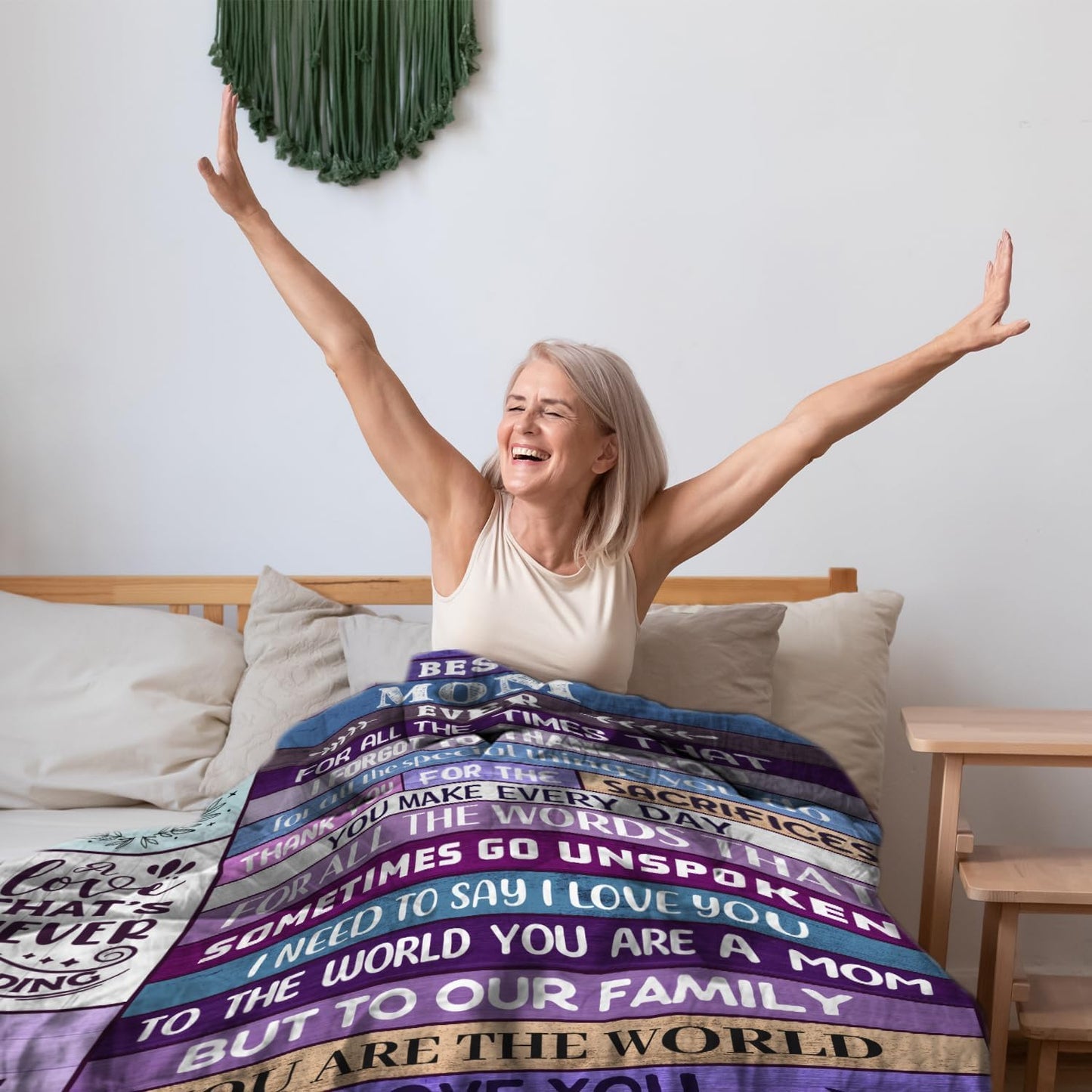Mothers Day Blanket for Moms, Gifts for Mom, Mom Mothers Day Birthday Gifts from Daughter Son, Best Mommy Ever Present, Mother Valentines Christmas Birthday Present, Mama Mommy Blanket 60"x80"