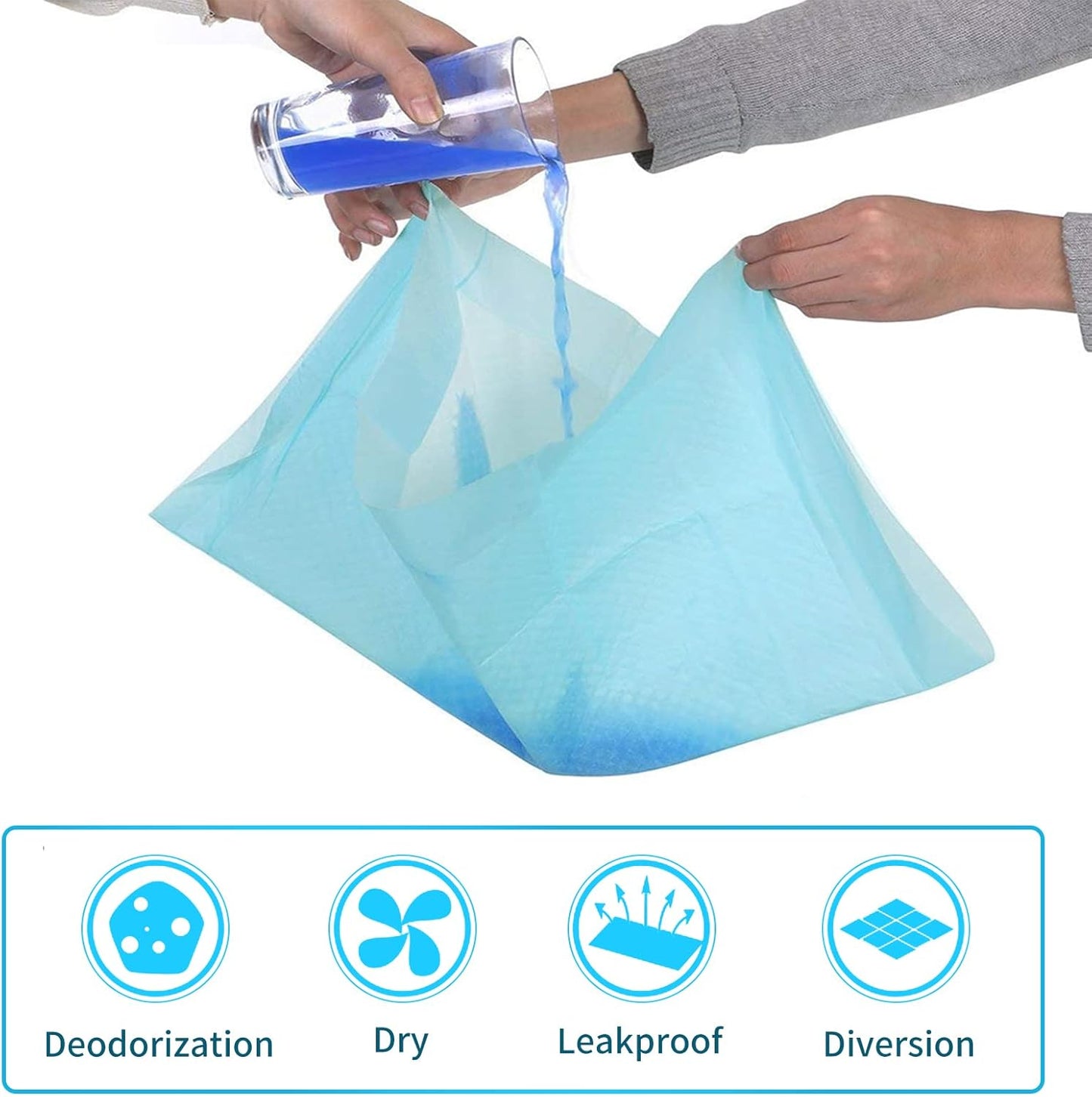 20 Pcs Rabbit Pee Pads, Disposable Super Absorbent Diaper, Pet Toilet/Potty Training Pads for Guinea Pigs, Hedgehog, Hamsters, Chinchillas, Cats, Dogs
