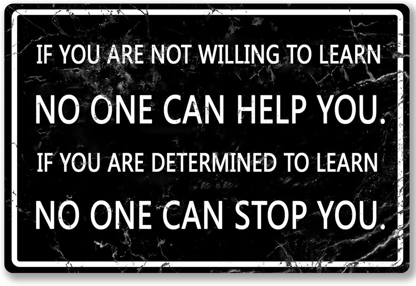 Office Metal Tin Sign Motivational Wall Art Decor Motivational Poster If You Are Not Willing To Learn No One Can Help You Positive Quotes Wall Decor Inspirational Quotes Signs Cubicle Decor Accessories Women Gift Home Kitchen Bar Decorations 8 x 12 Inches