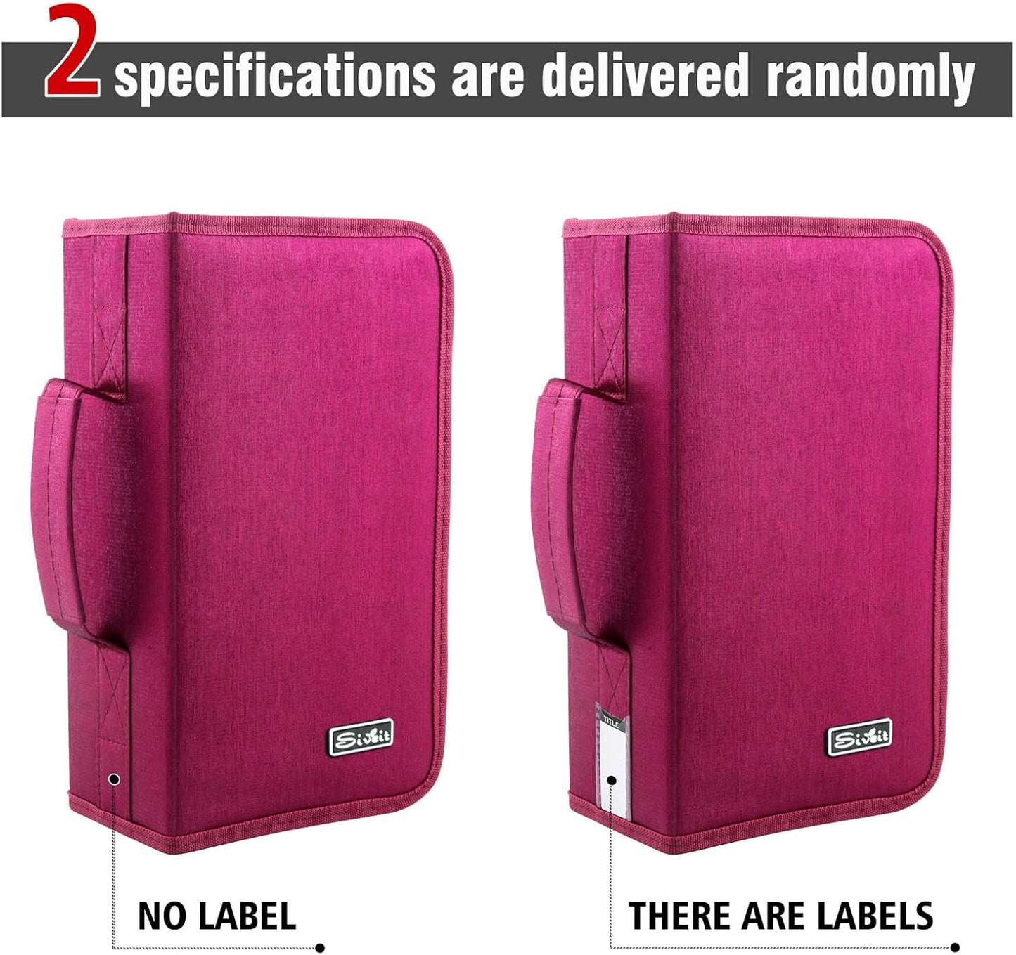 DVD Case, 128 Capacity CD/DVD Case Wallet Binder Storage Holder Booklet for Car Home Office and Travel (White binder, Rose)