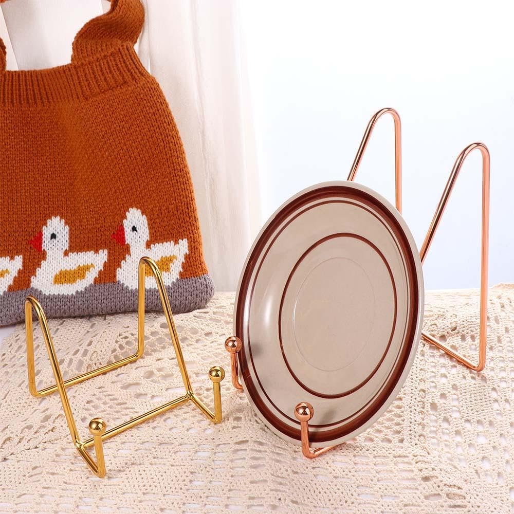 Kopida Plate Display Stands, Iron Easel Plate Holder Display Stands Metal Frame Holder for Picture, Photo, Decorative Plate Dish, Tabletop Art