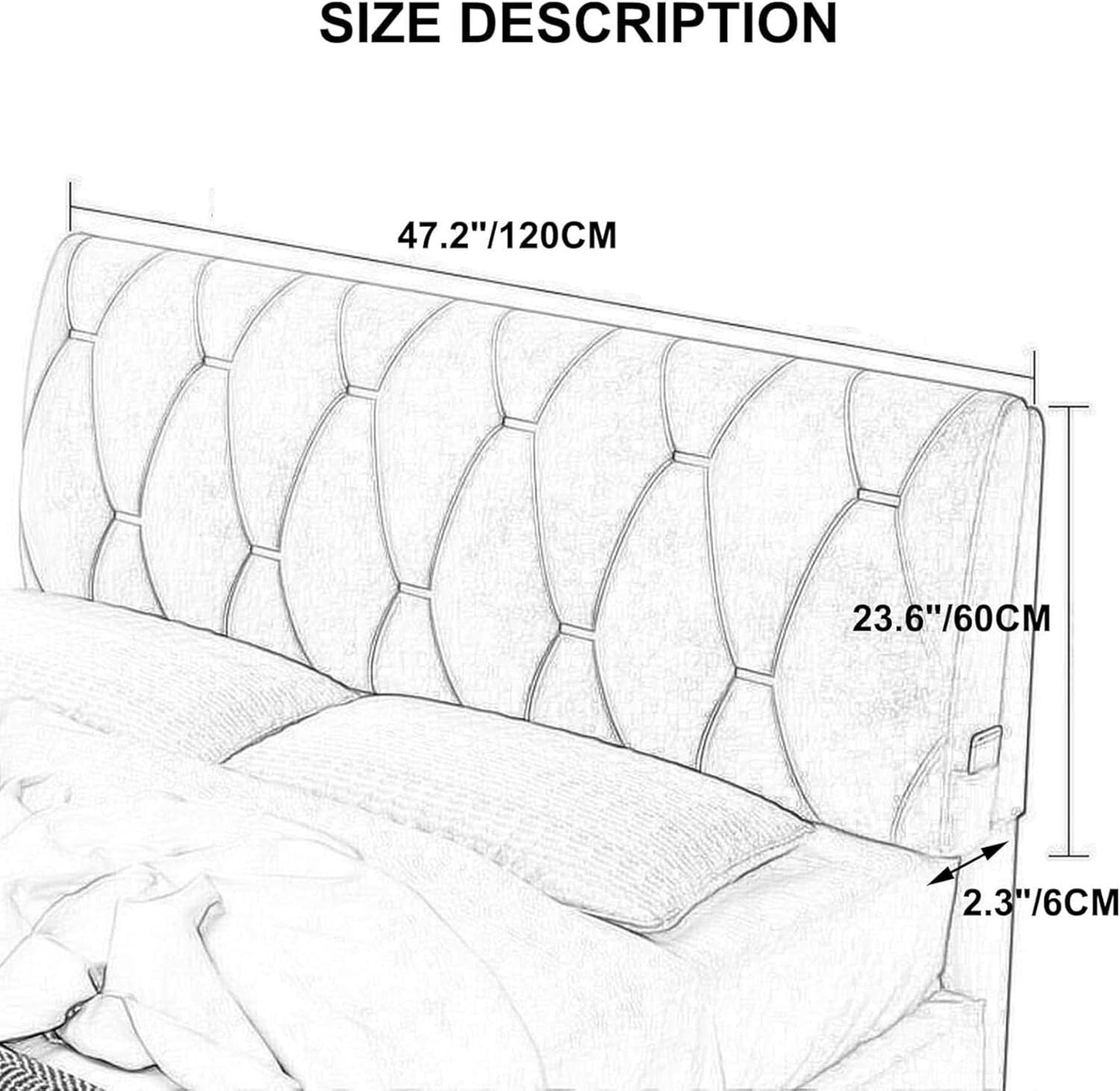 FLTRGO Large Headboard Bolster Cushion Backrest Bed Rest Pillow Neck & Lumbar Support for Dorm Room Daybed Full Size Removable Washable Cover