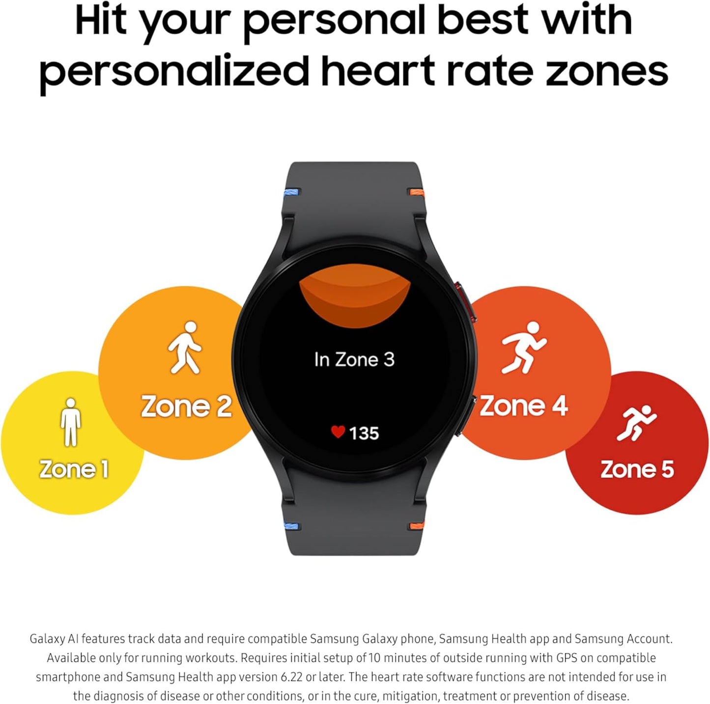 SAMSUNG Galaxy Watch FE 40mm LTE AI Smartwatch w/Fitness Tracking, BIA Sensor, Personalized HR Zones, Heart Rate Tracker, Sleep Monitor, 2024, Black [US Version, 1Yr Manufacturer Warranty]